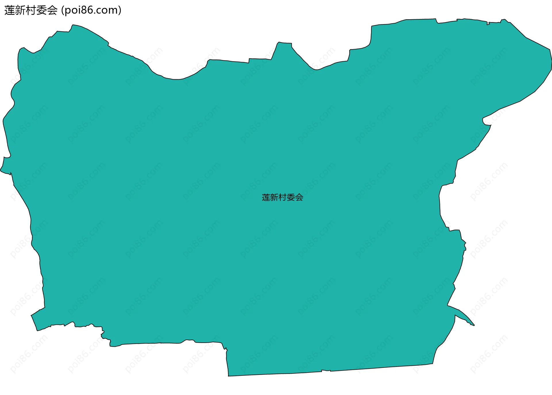 莲新村委会边界地图