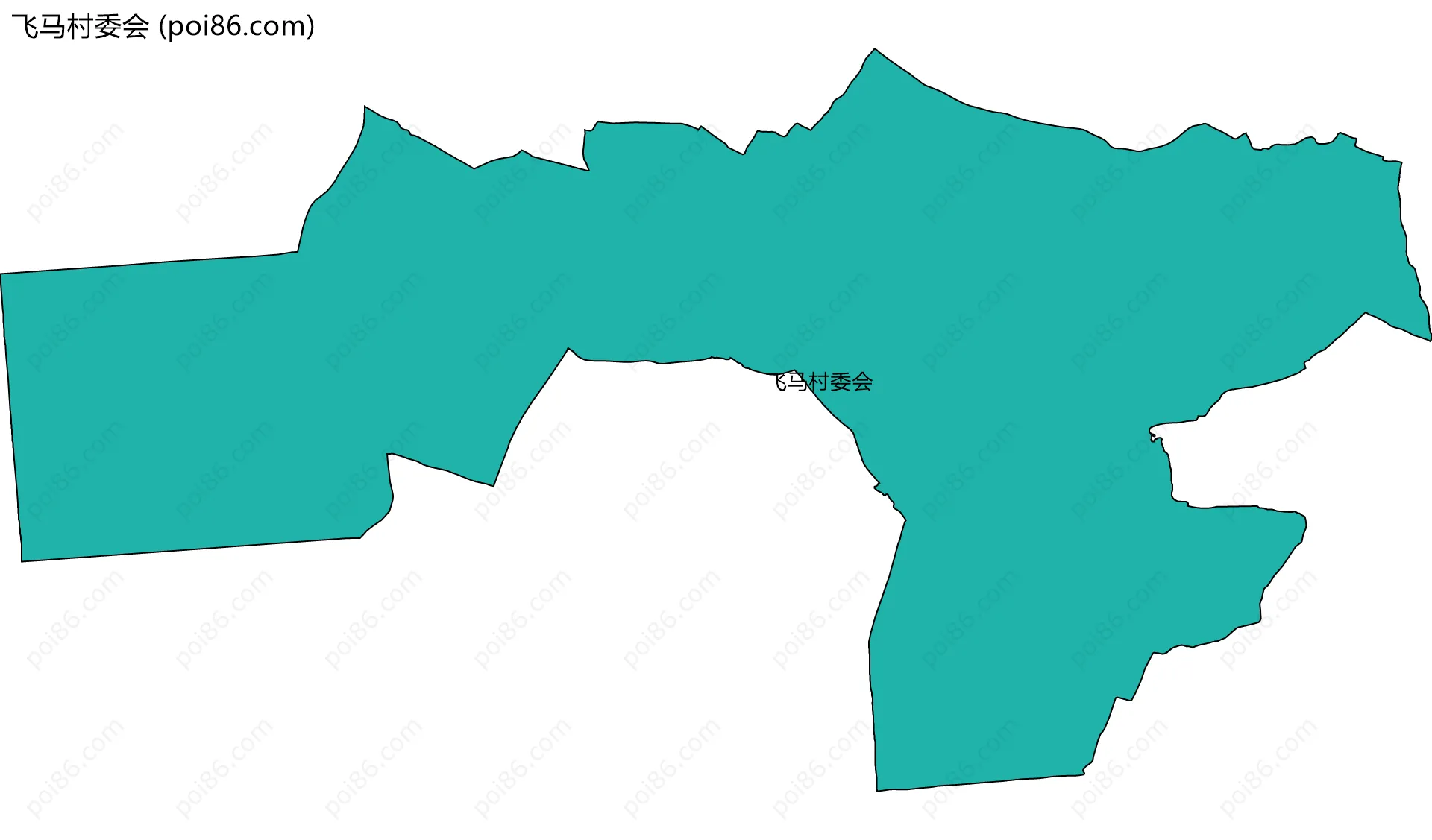 飞马村委会边界地图