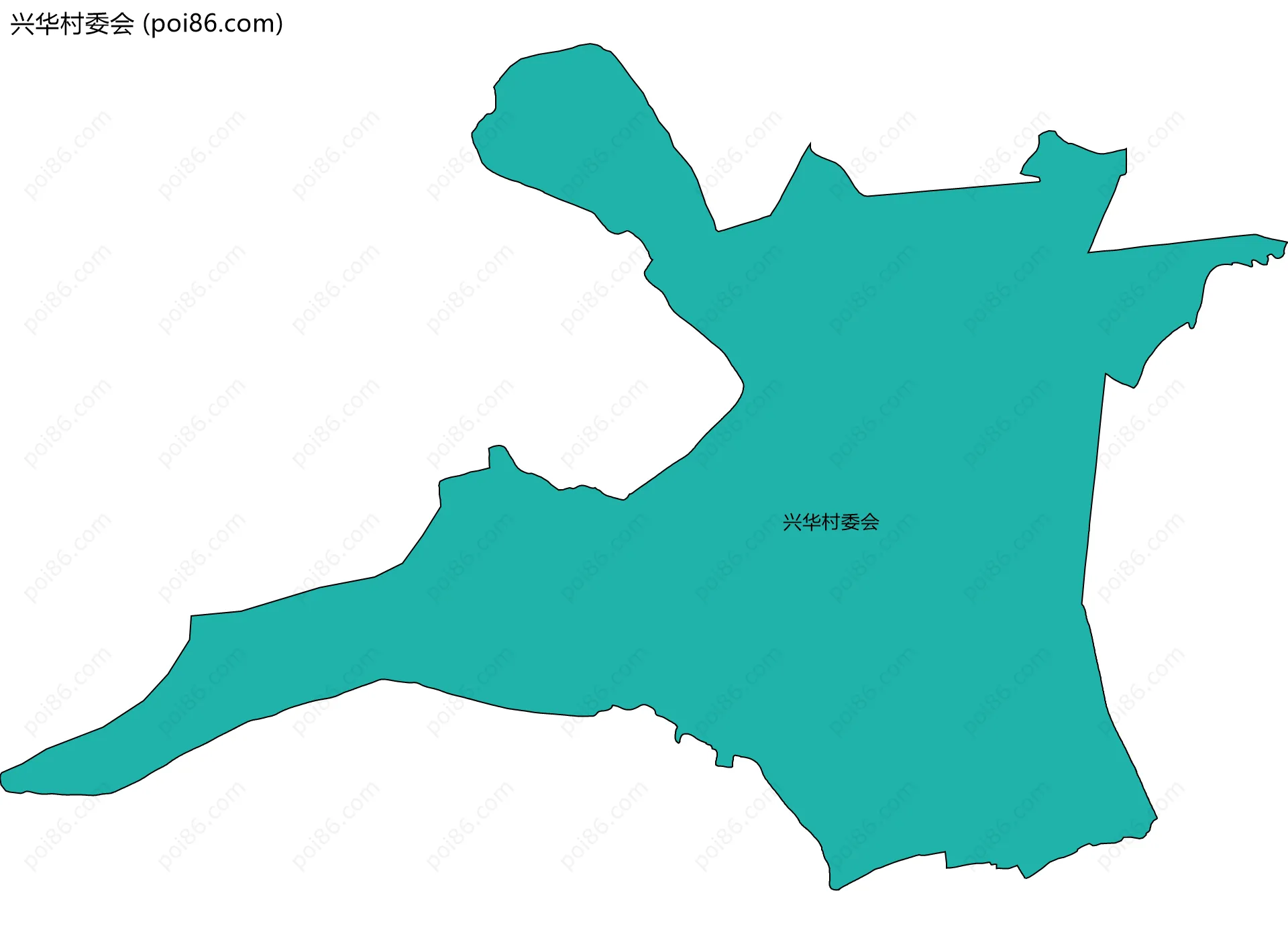兴华村委会边界地图