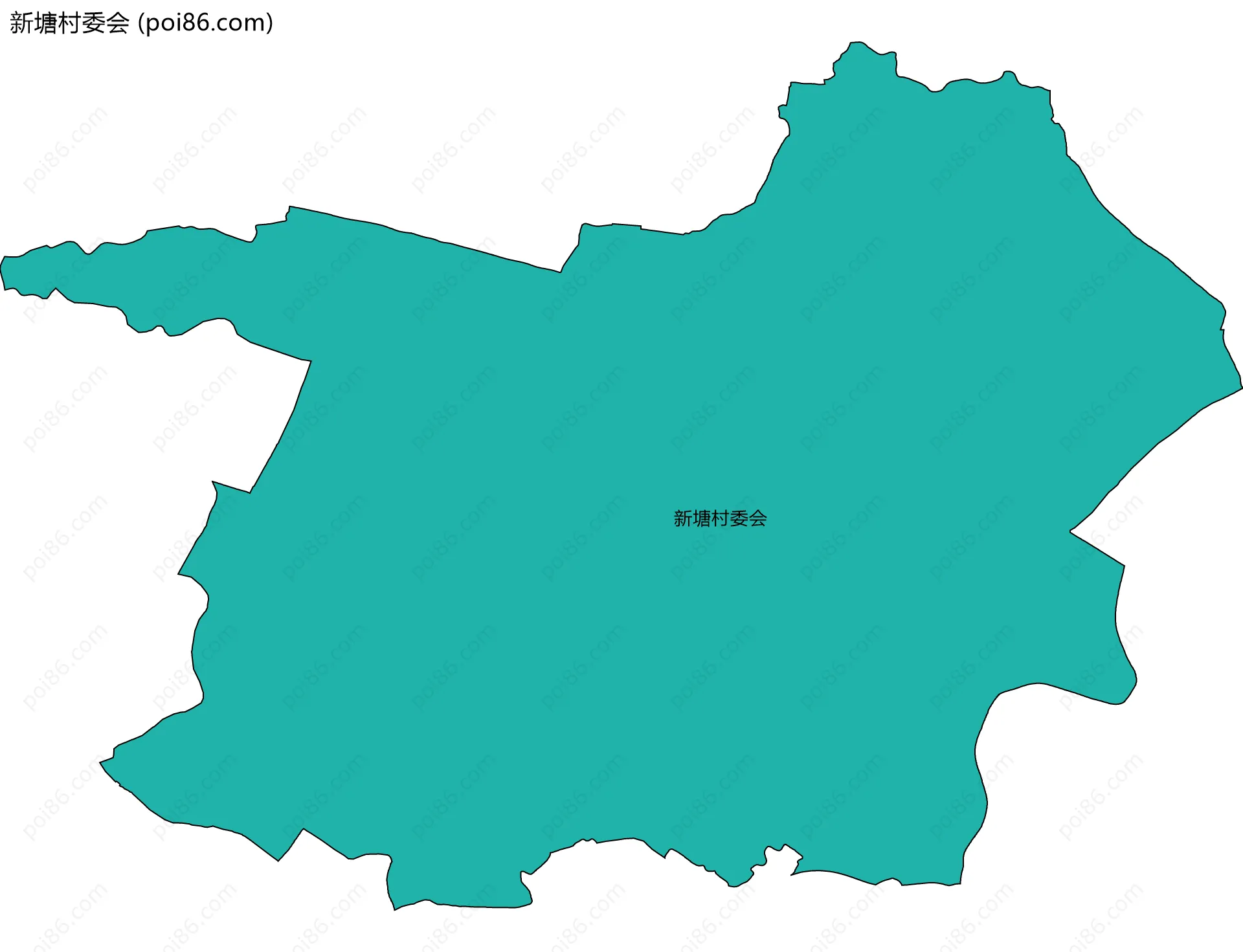 新塘村委会边界地图