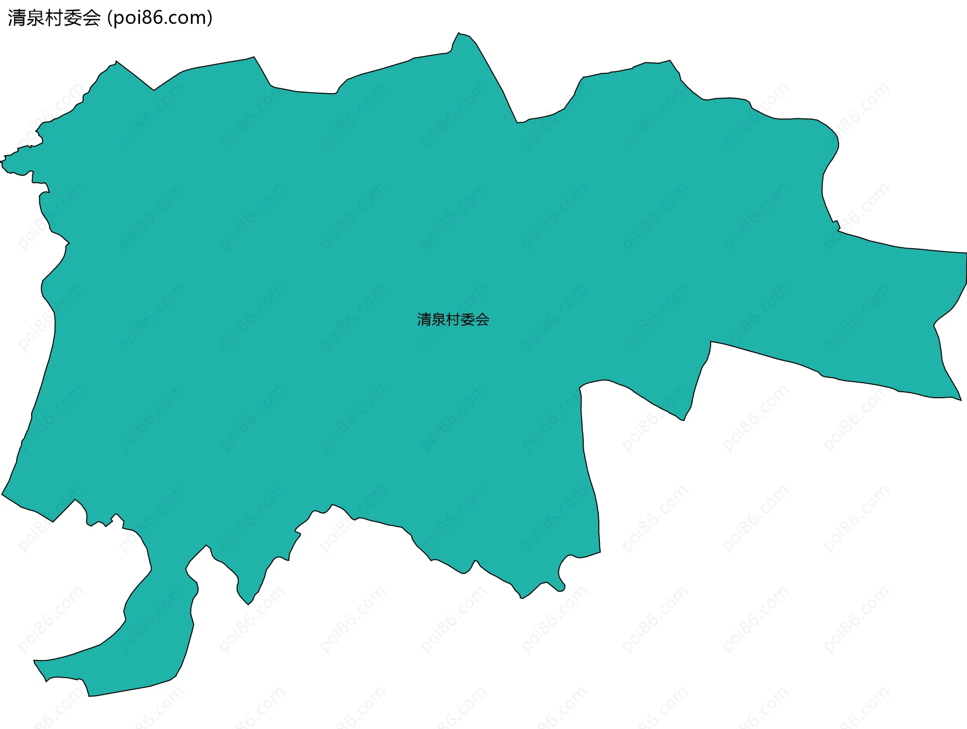 清泉村委会边界地图