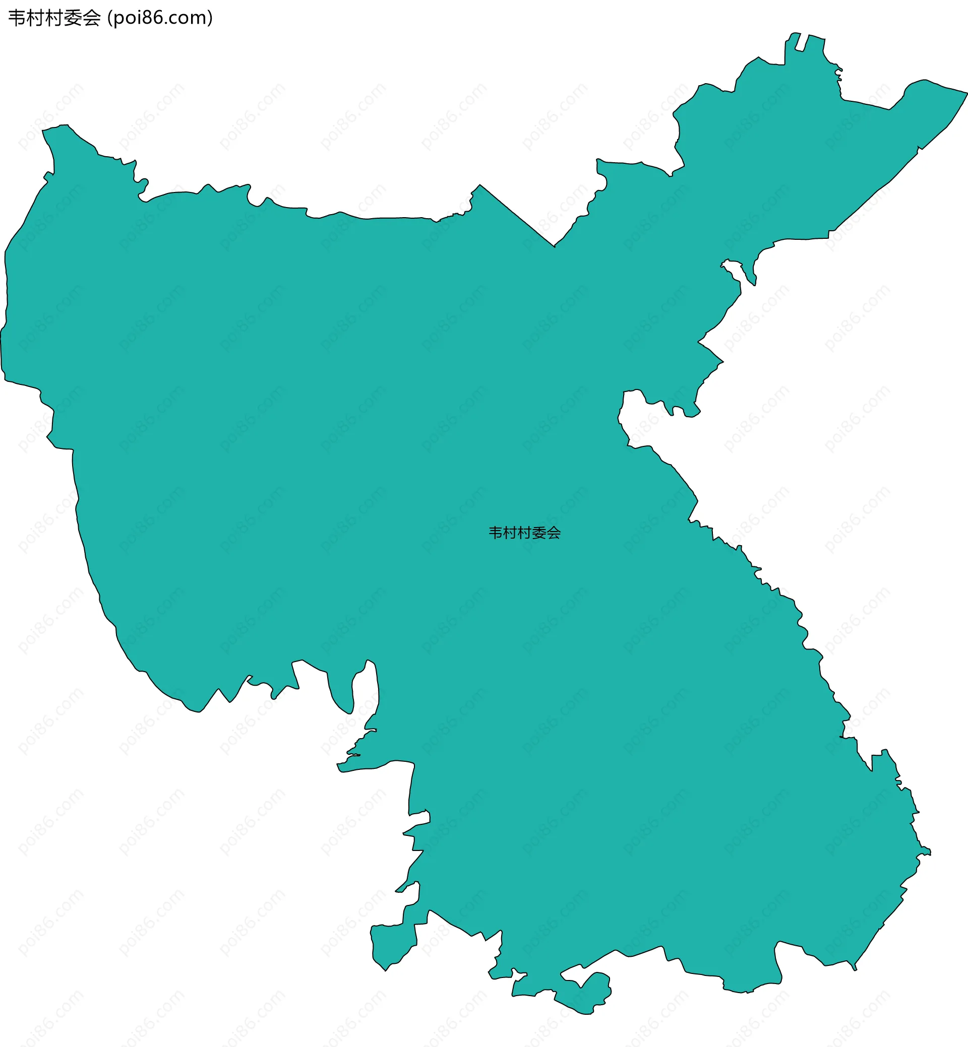 韦村村委会边界地图