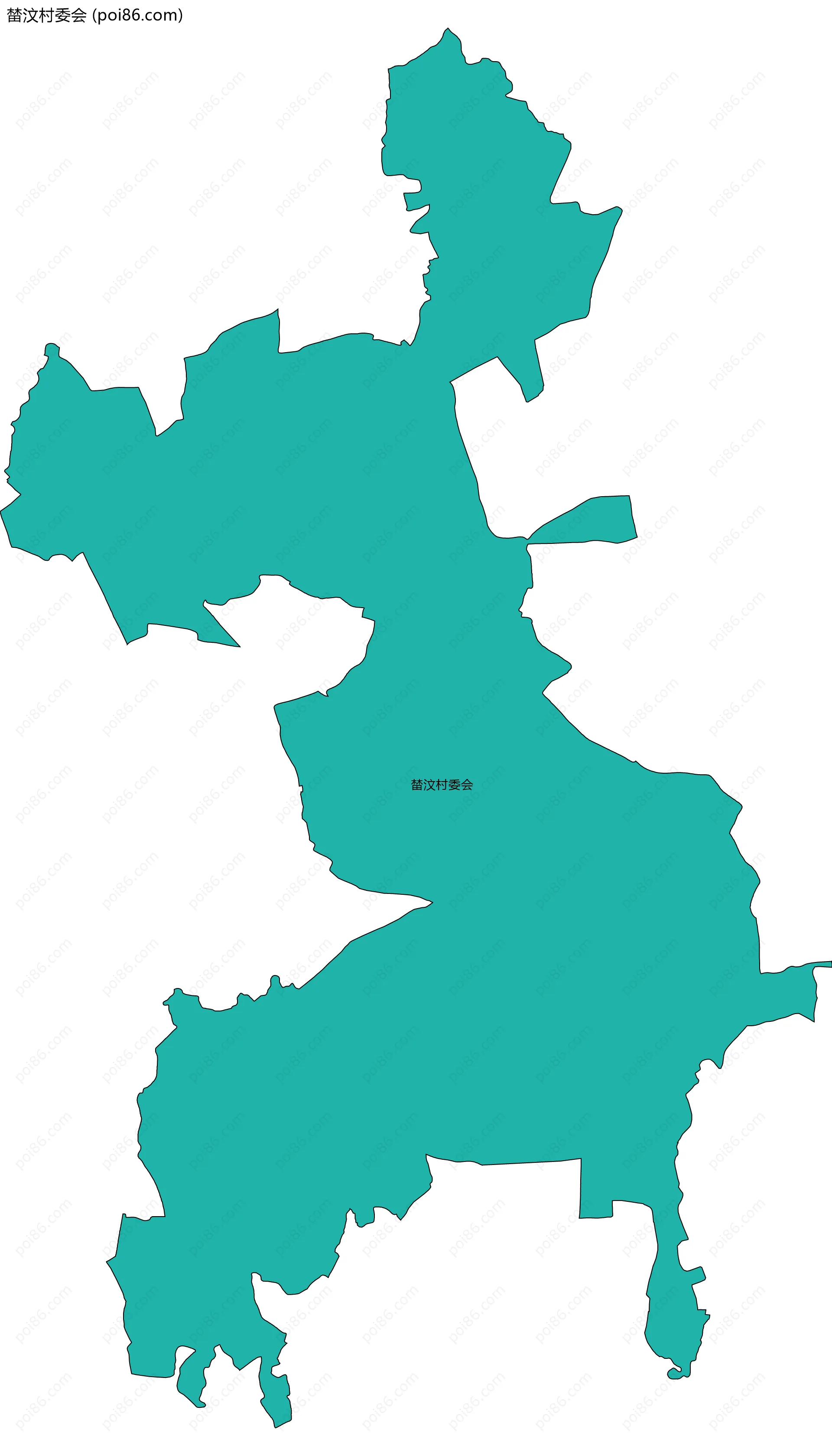 榃汶村委会边界地图