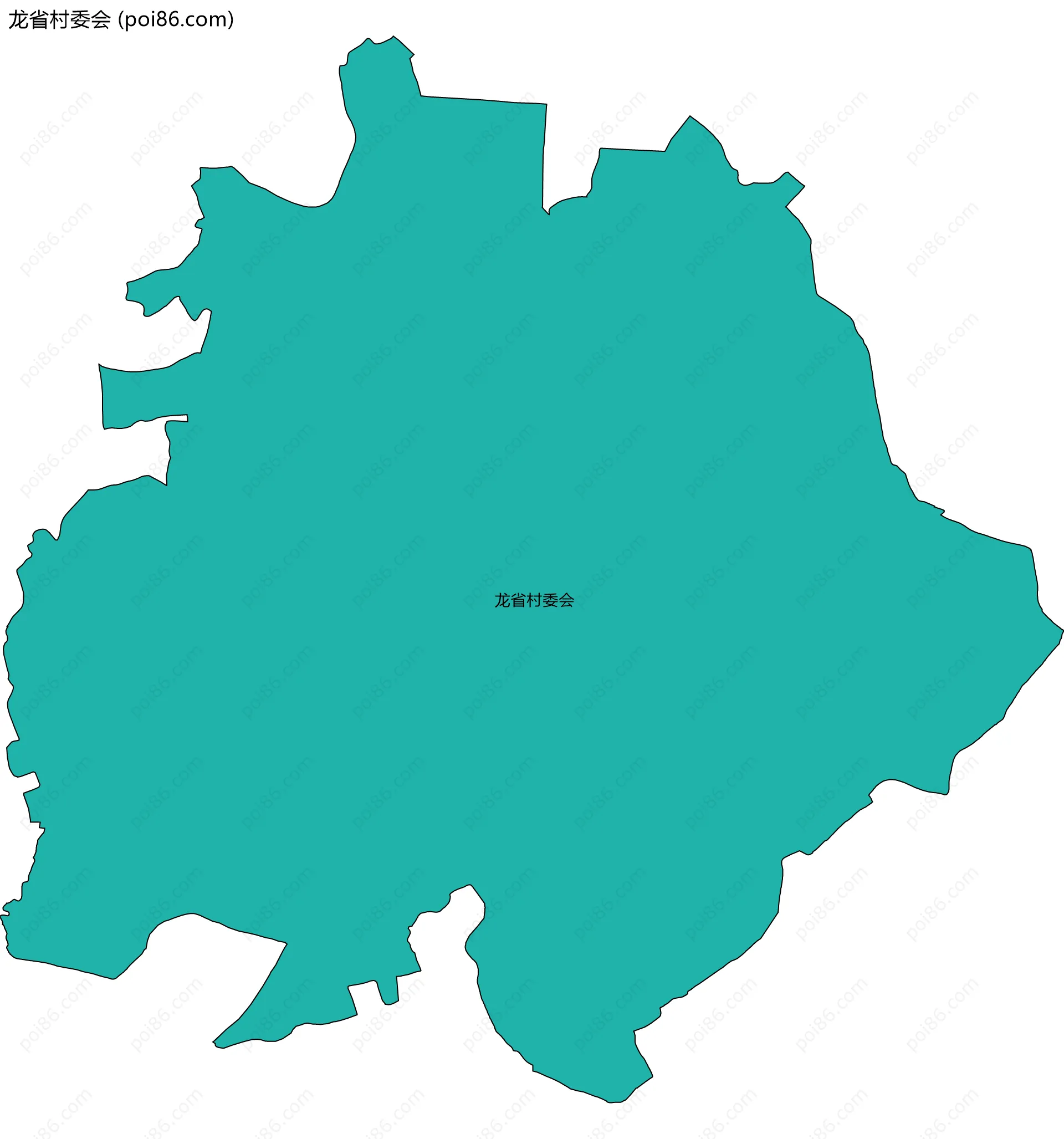 龙省村委会边界地图