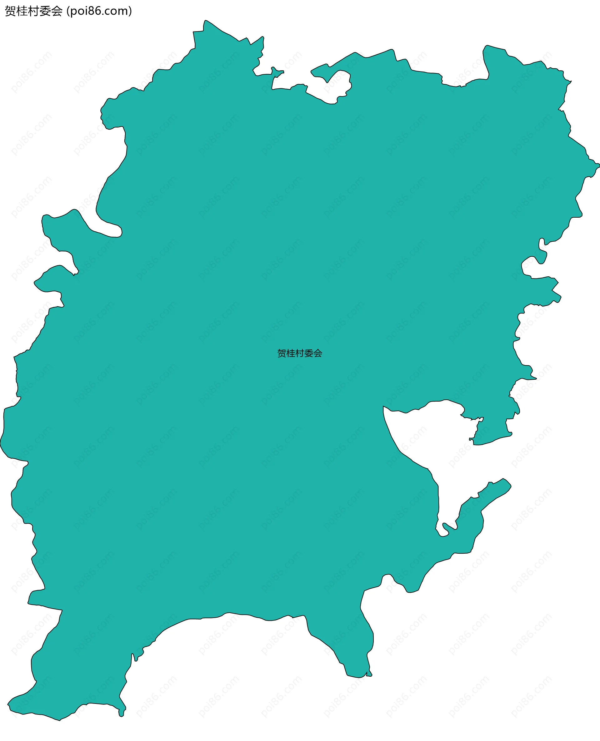 贺桂村委会边界地图