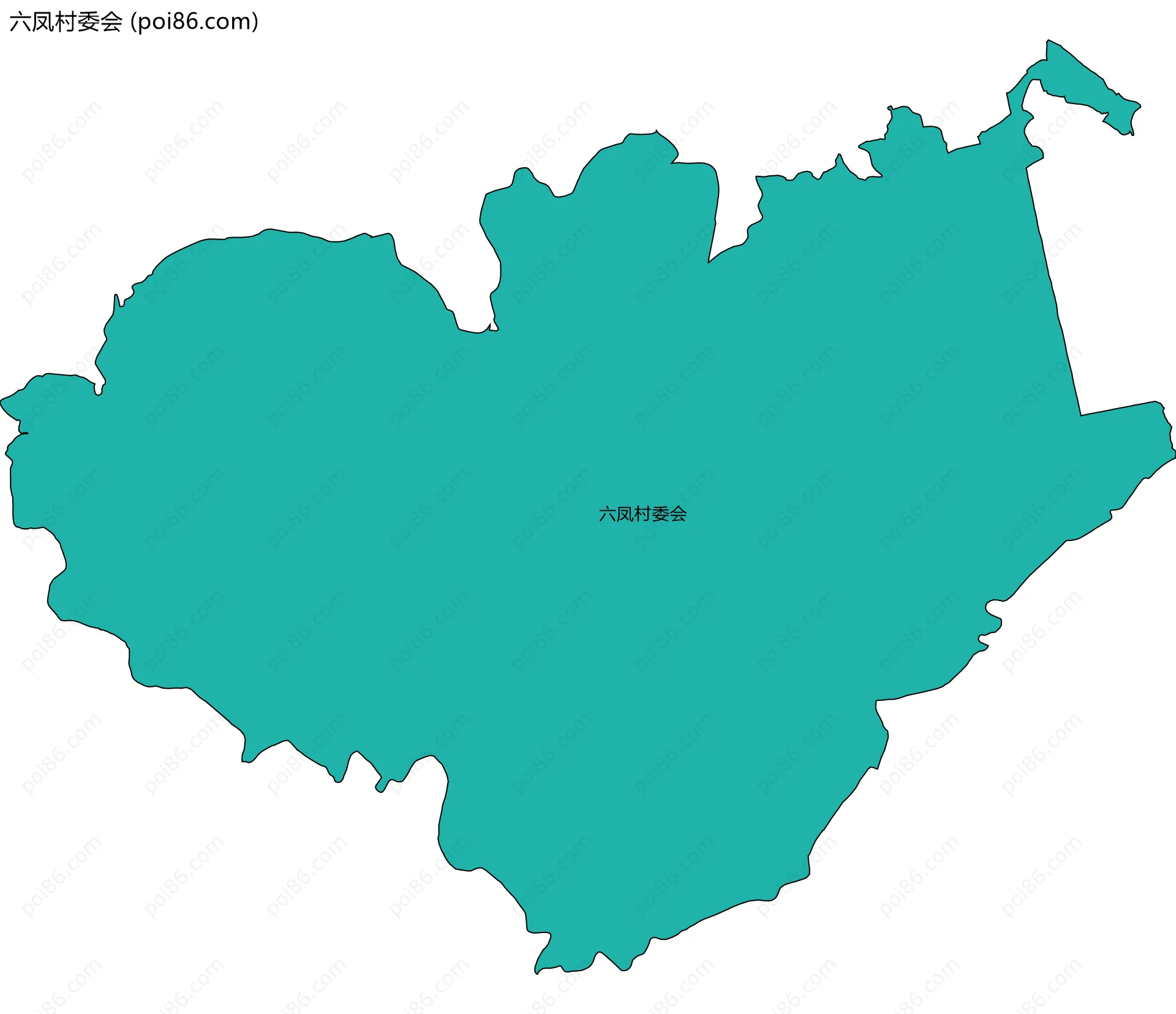 六凤村委会边界地图