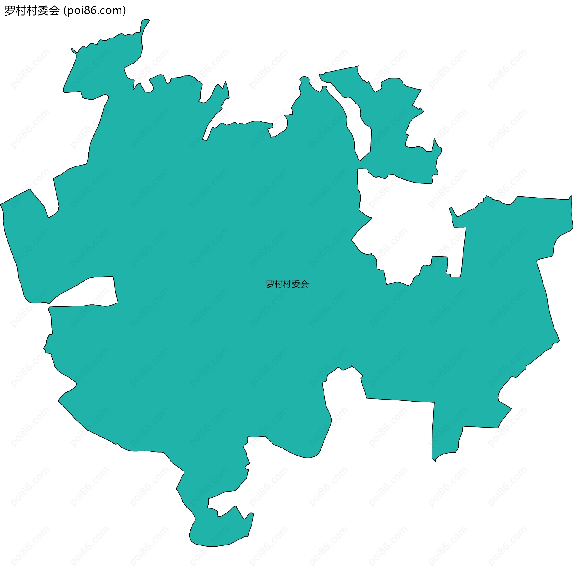 罗村村委会边界地图