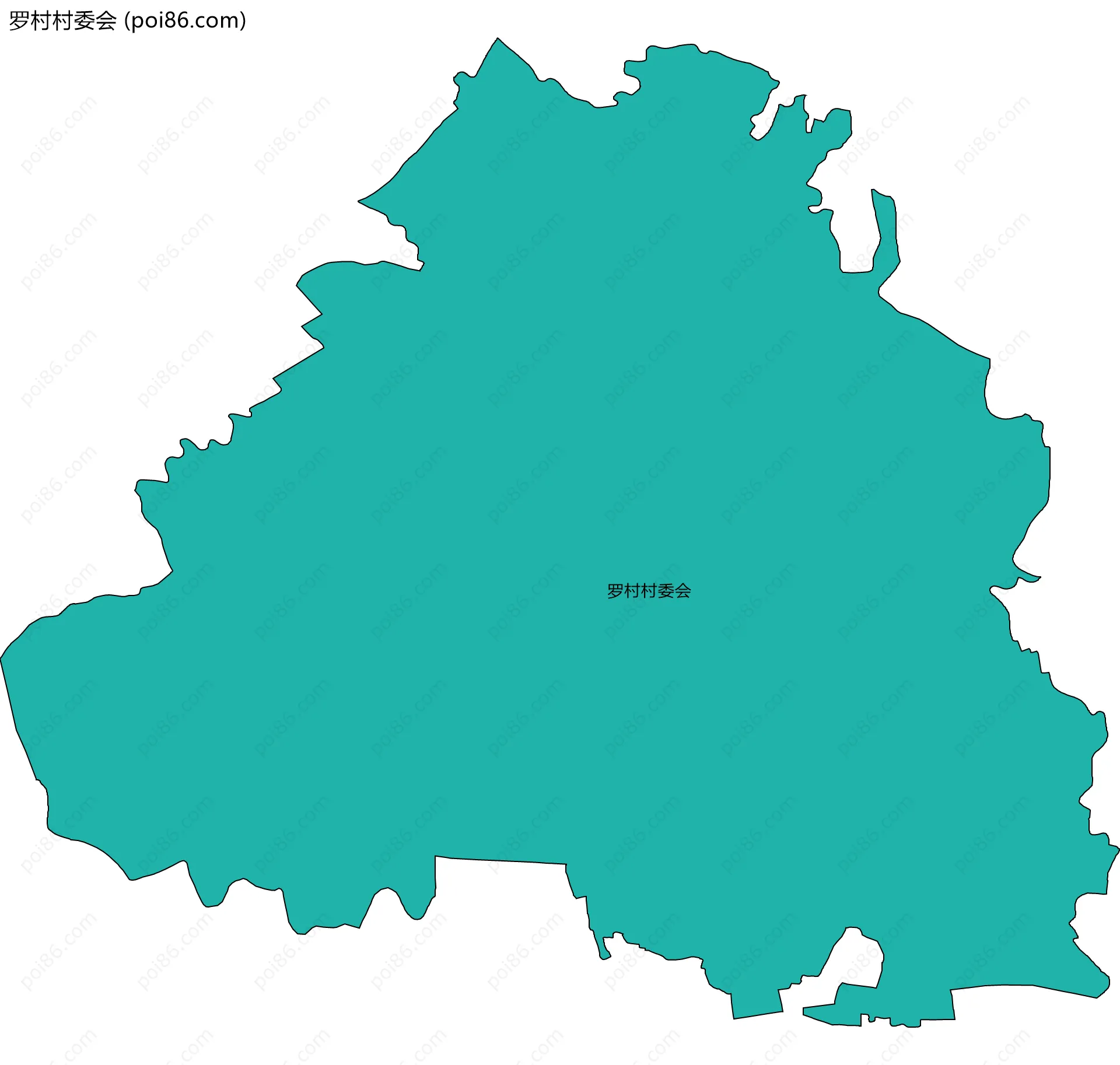 罗村村委会边界地图