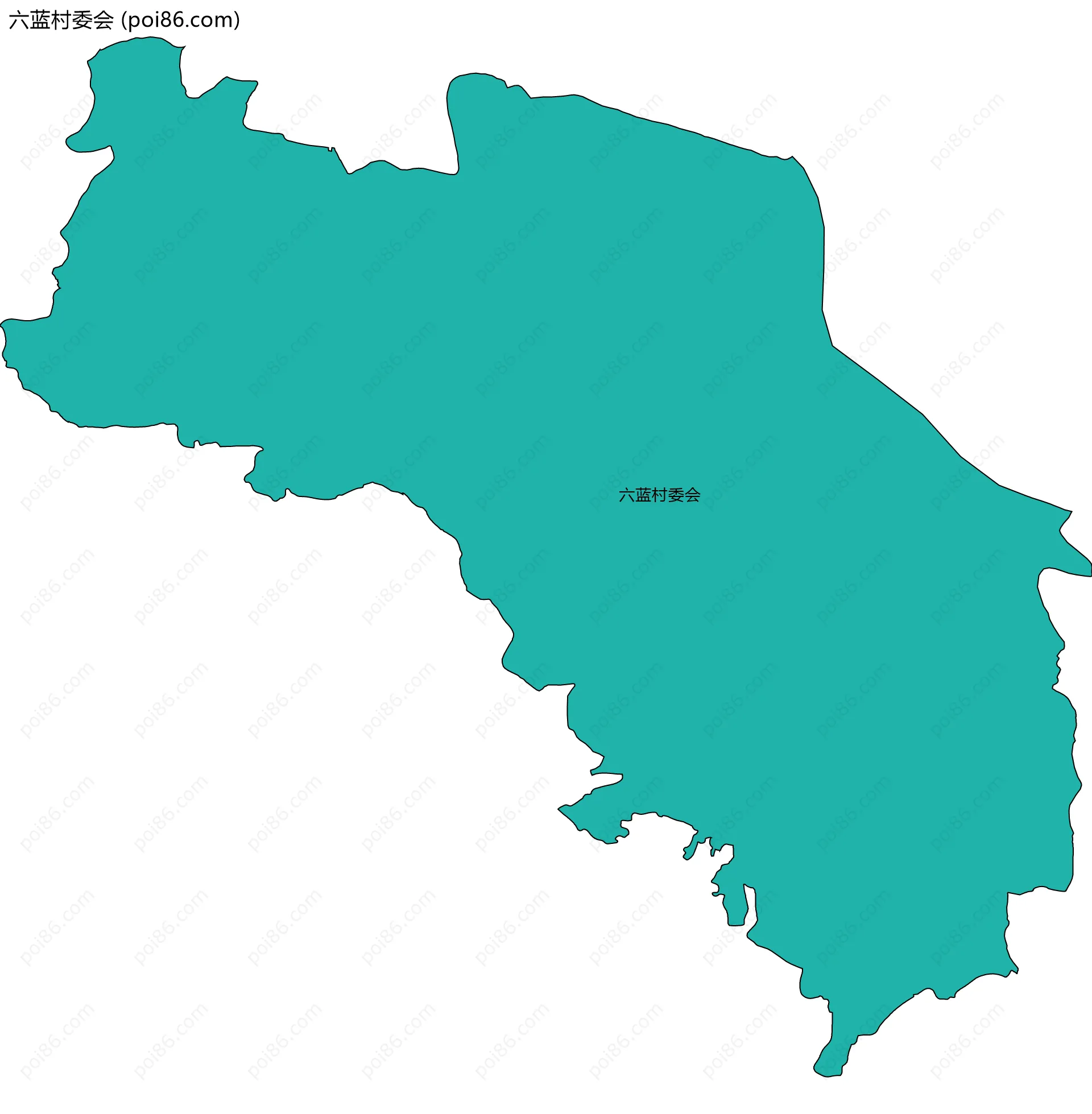 六蓝村委会边界地图