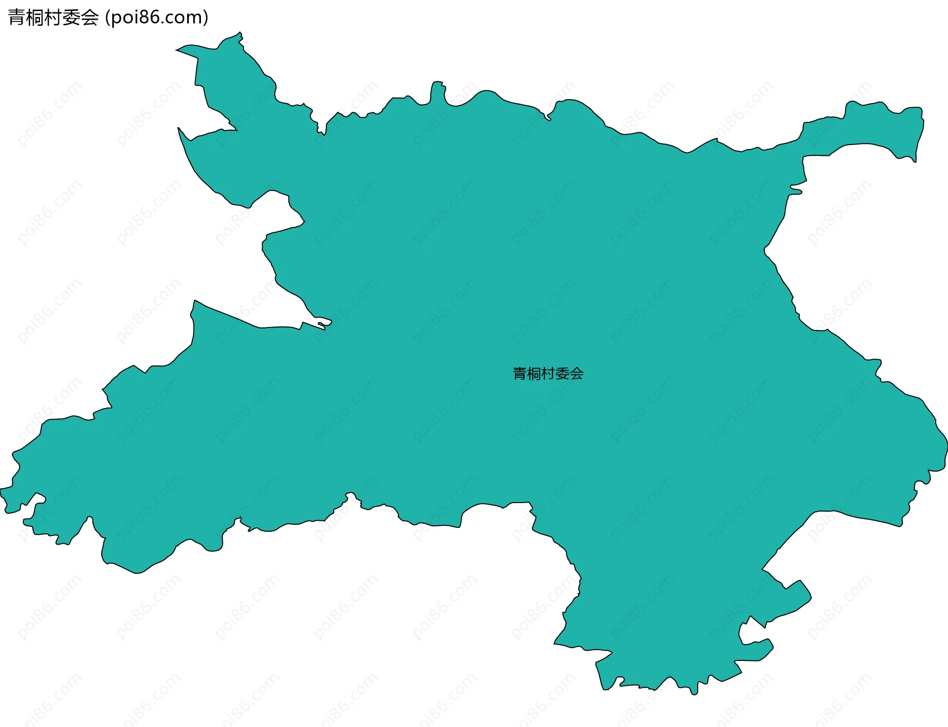 青桐村委会边界地图