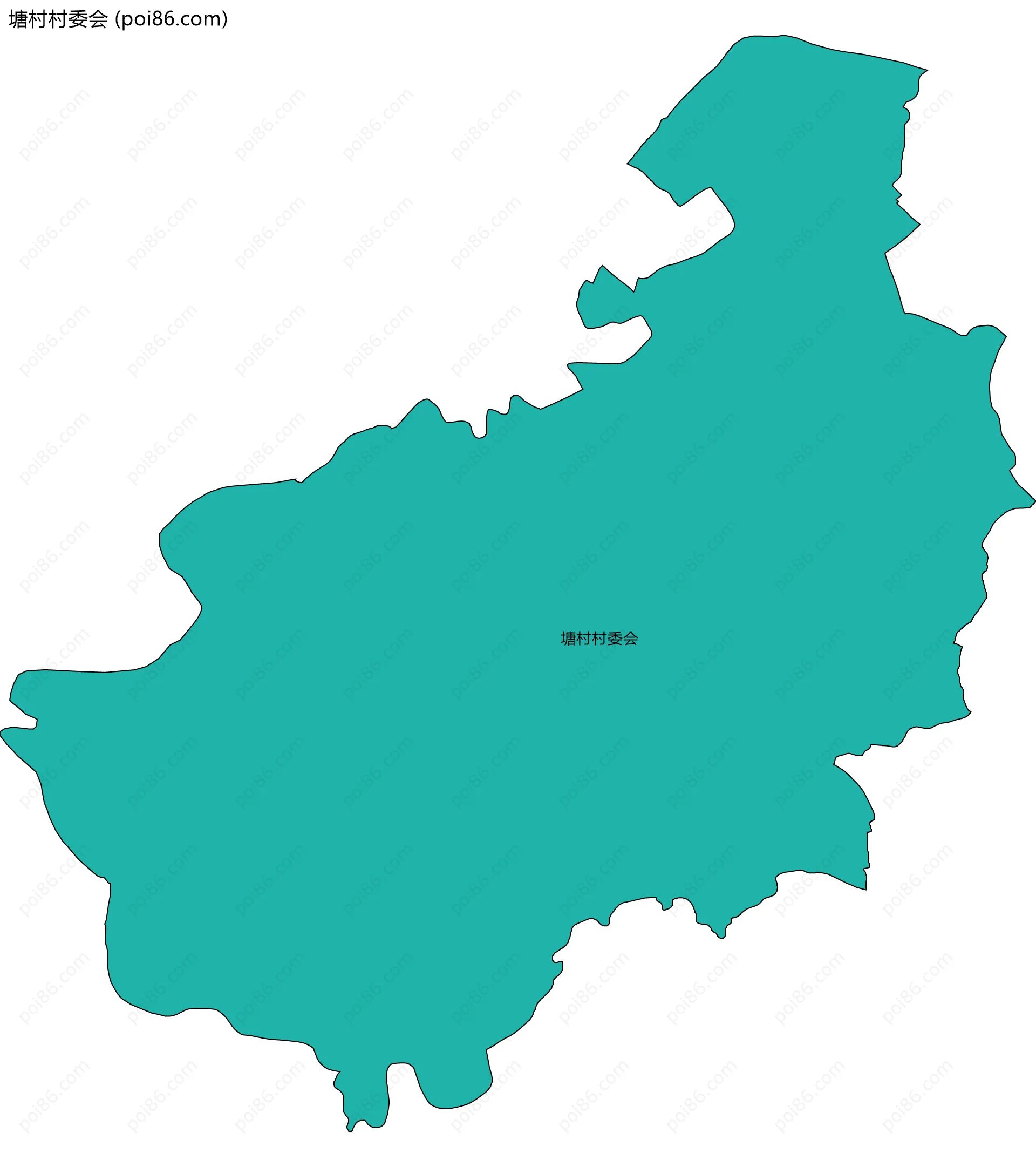 塘村村委会边界地图