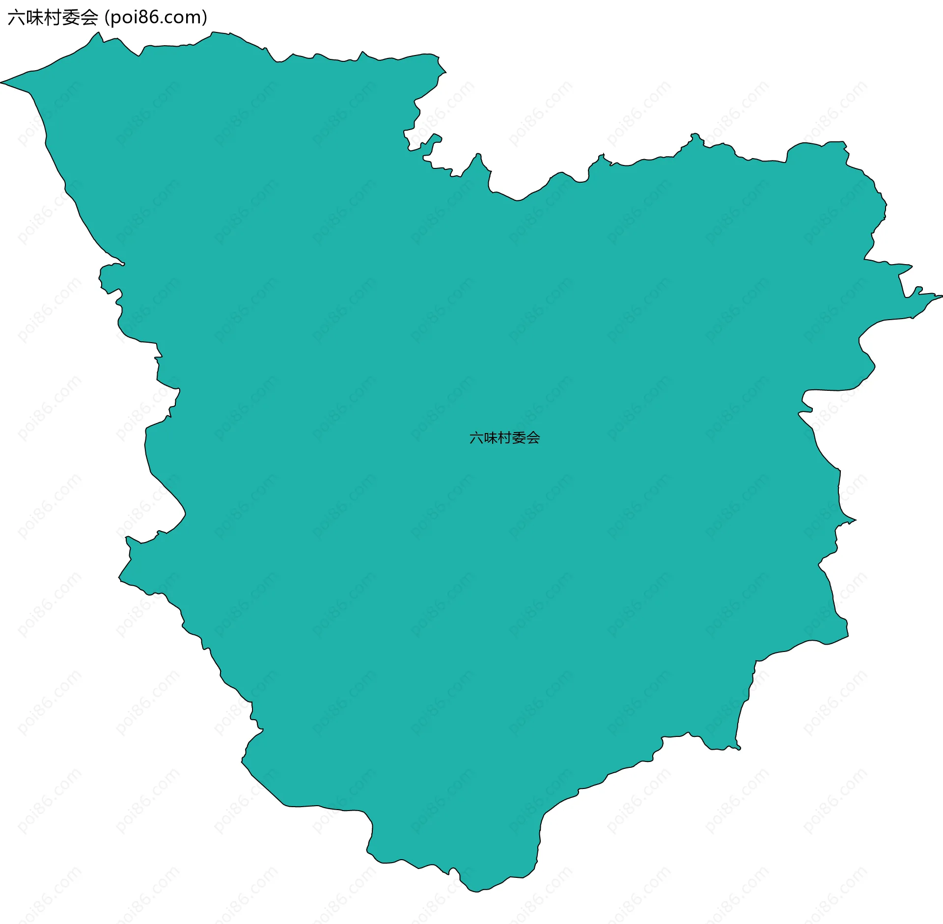 六味村委会边界地图