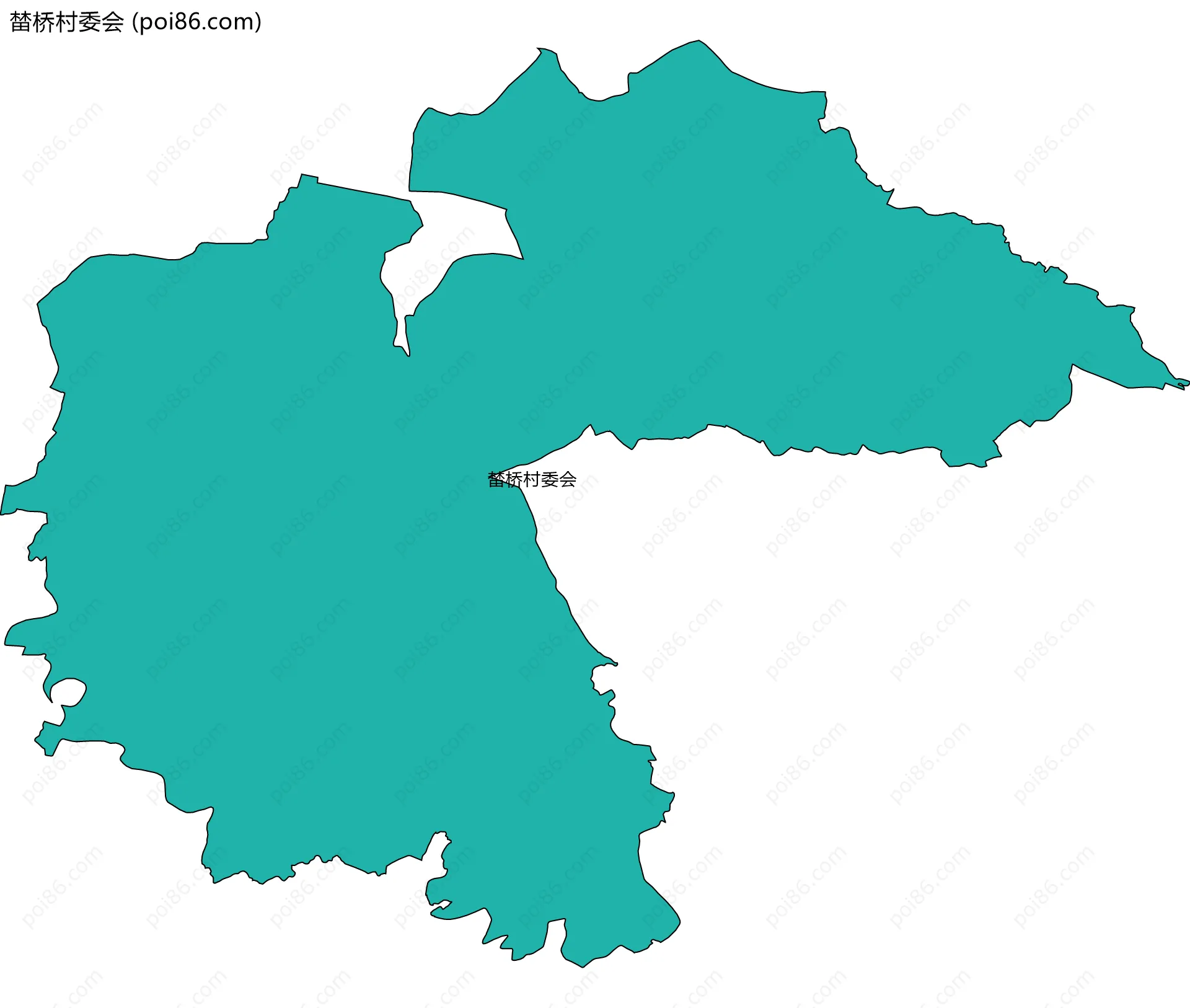 榃桥村委会边界地图