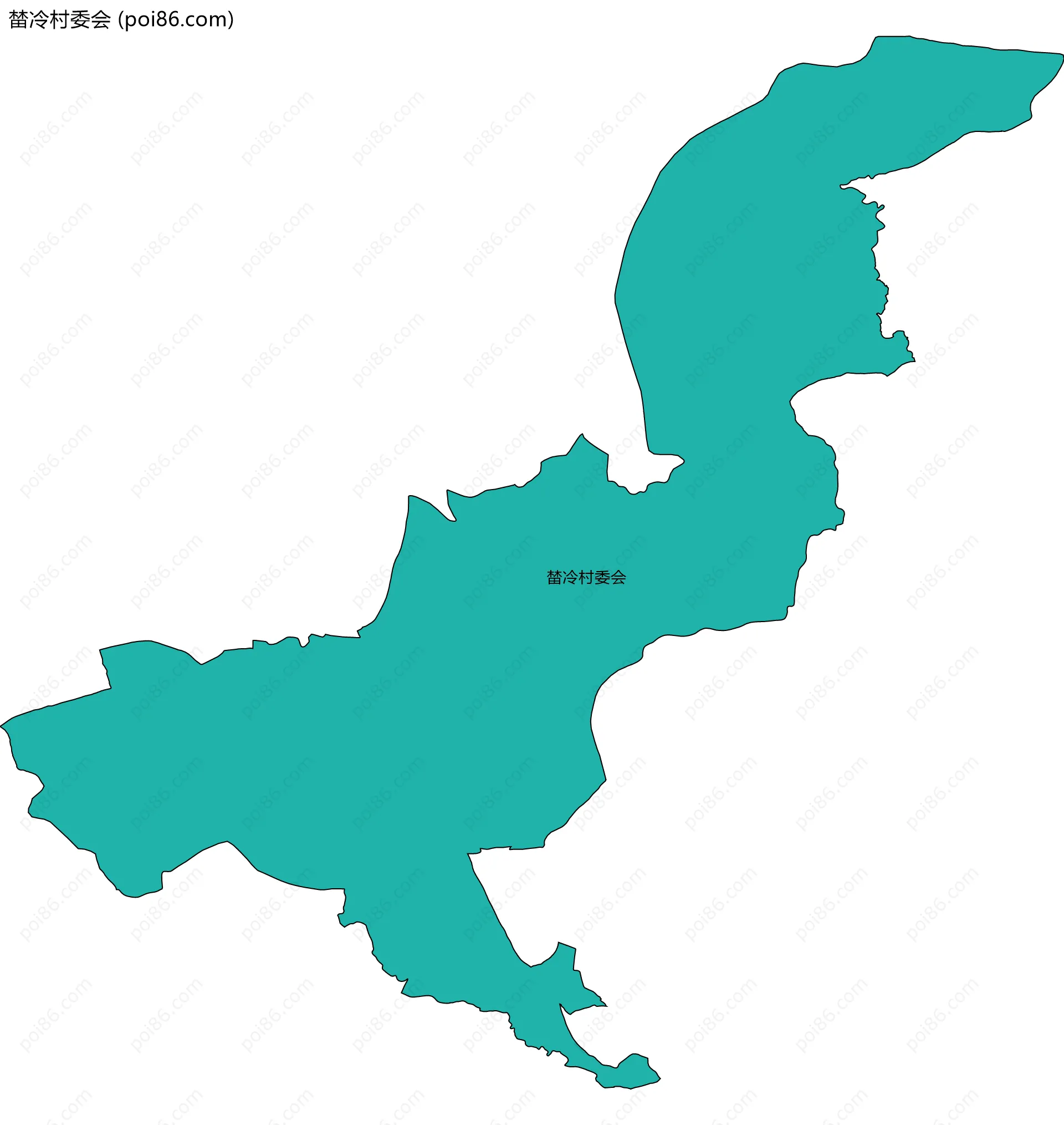 榃冷村委会边界地图