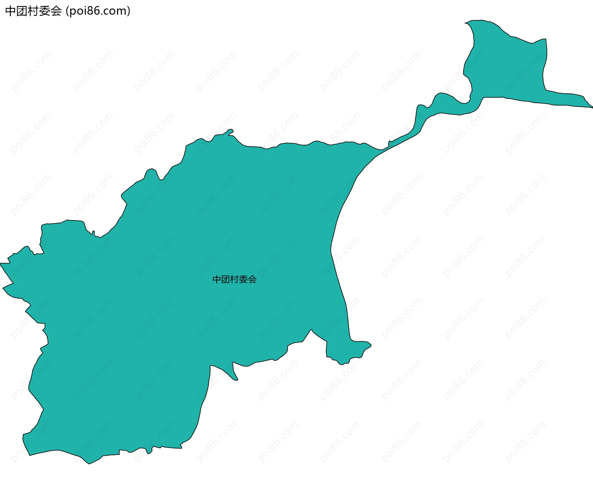 中团村委会边界地图
