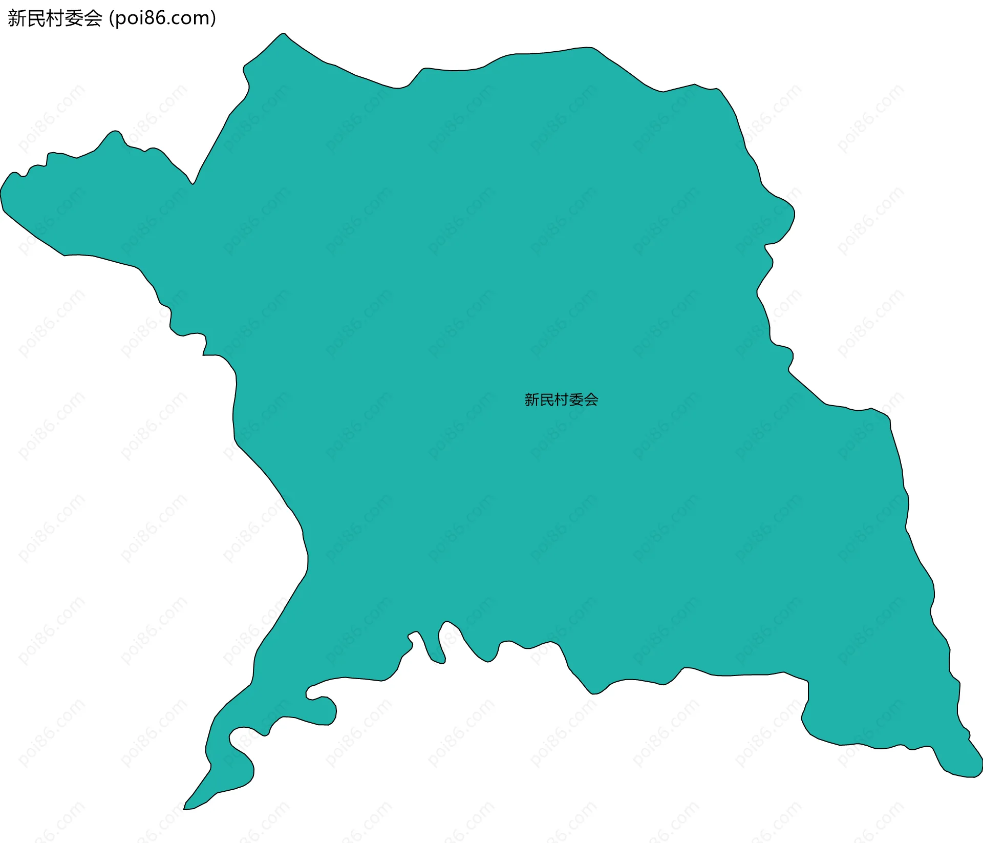 新民村委会边界地图