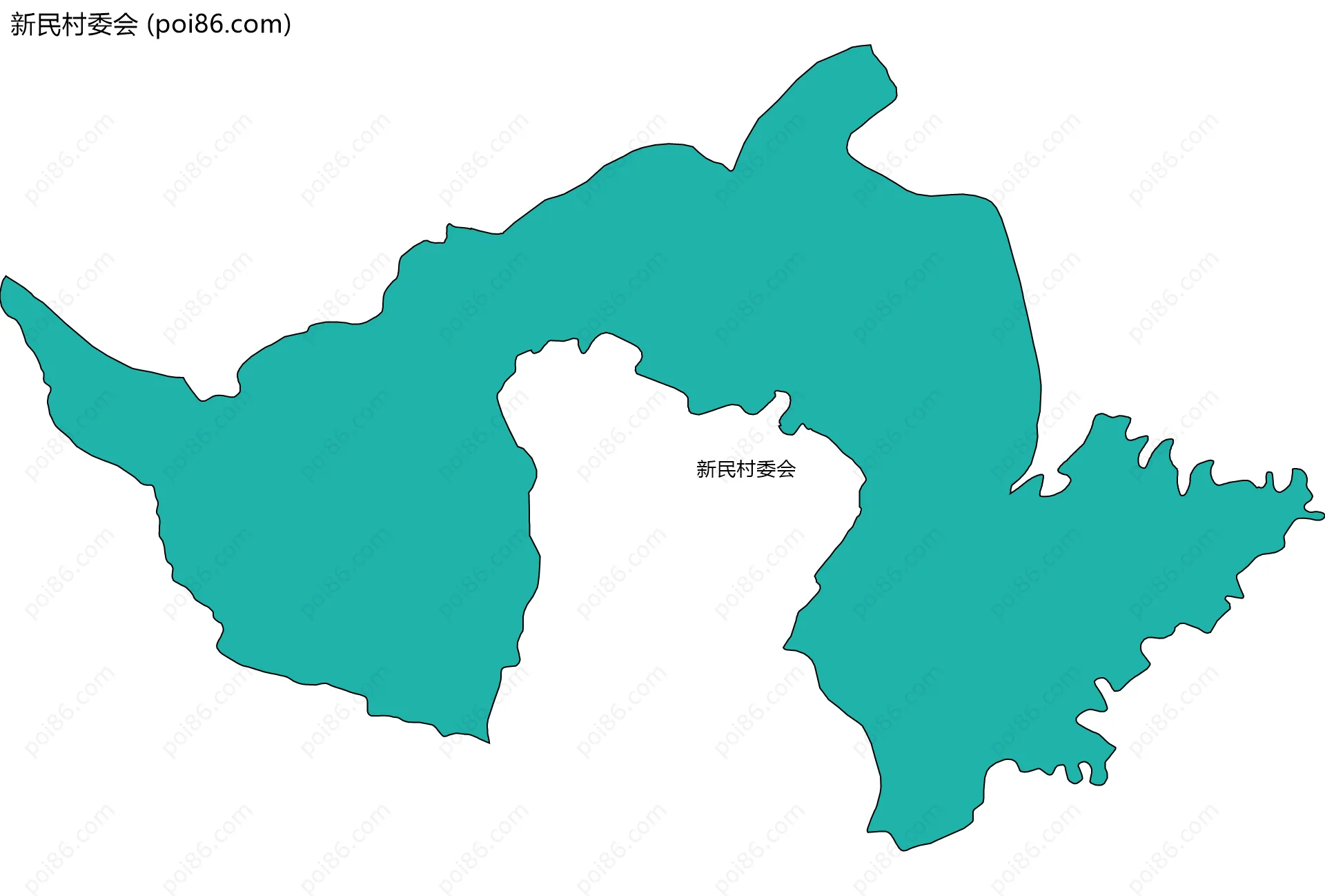 新民村委会边界地图