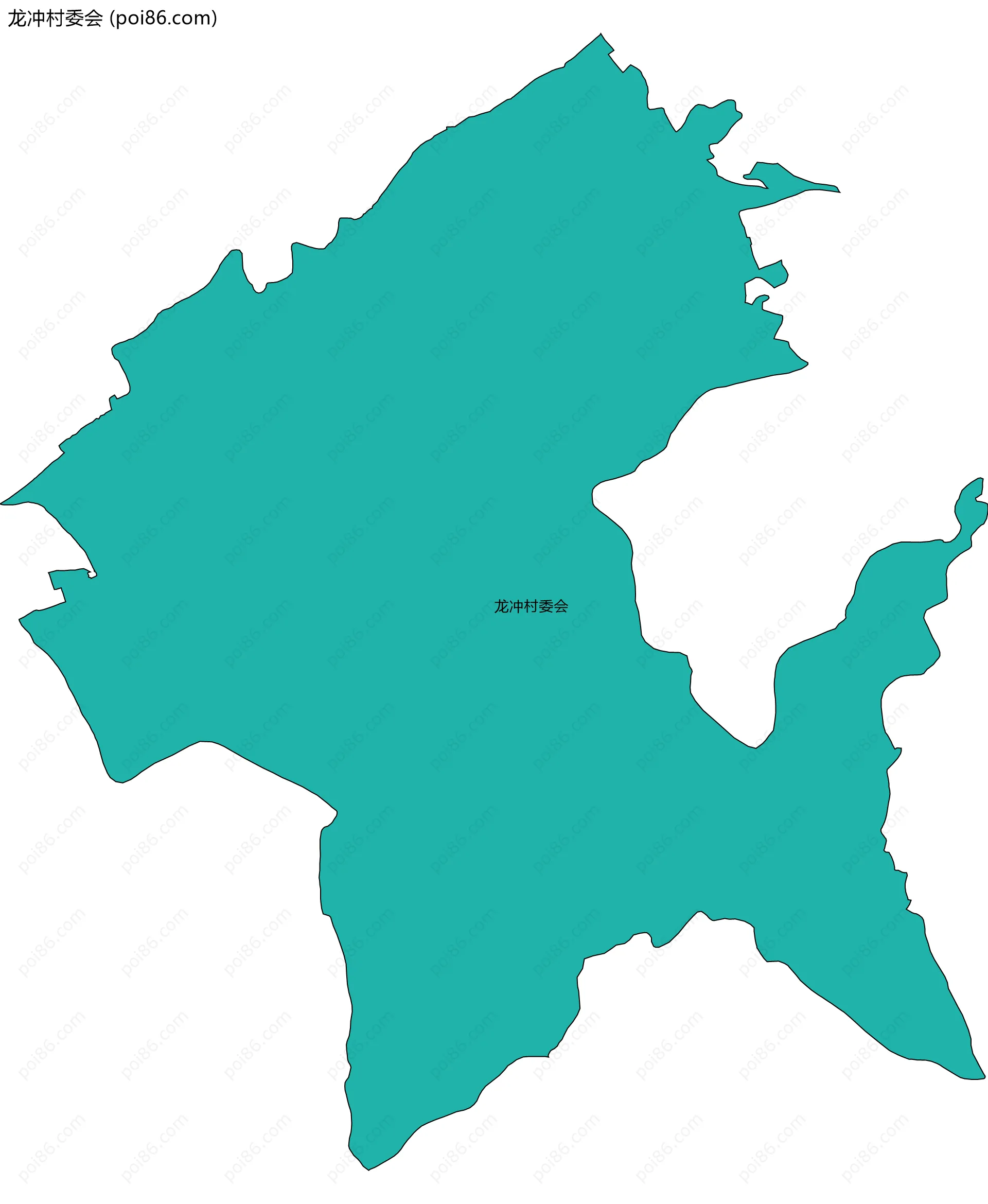 龙冲村委会边界地图