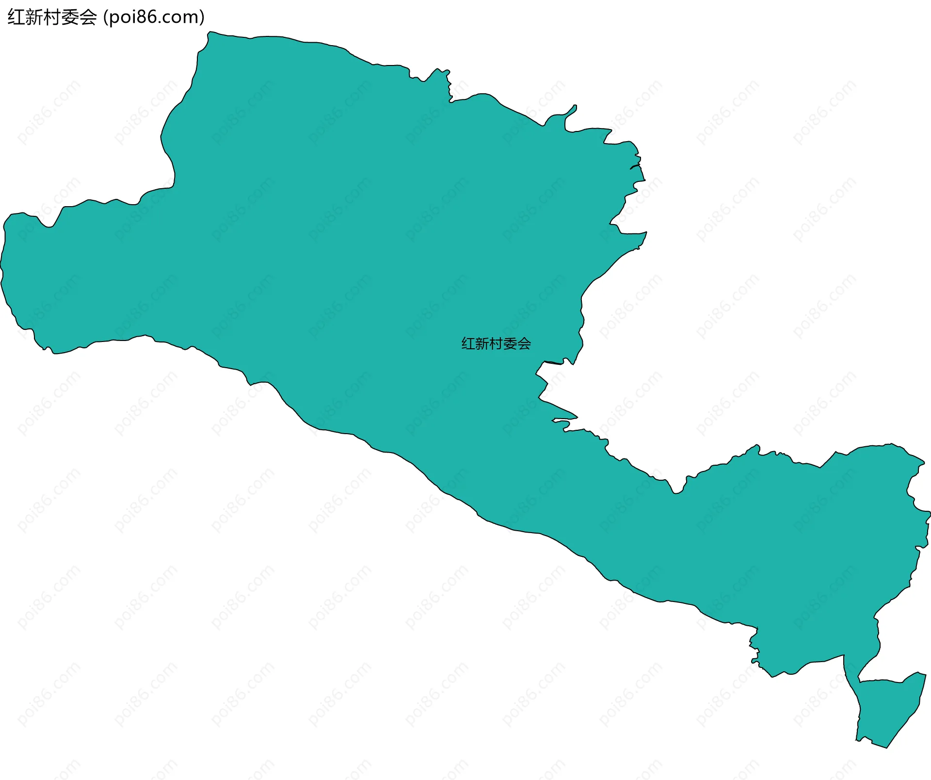 红新村委会边界地图