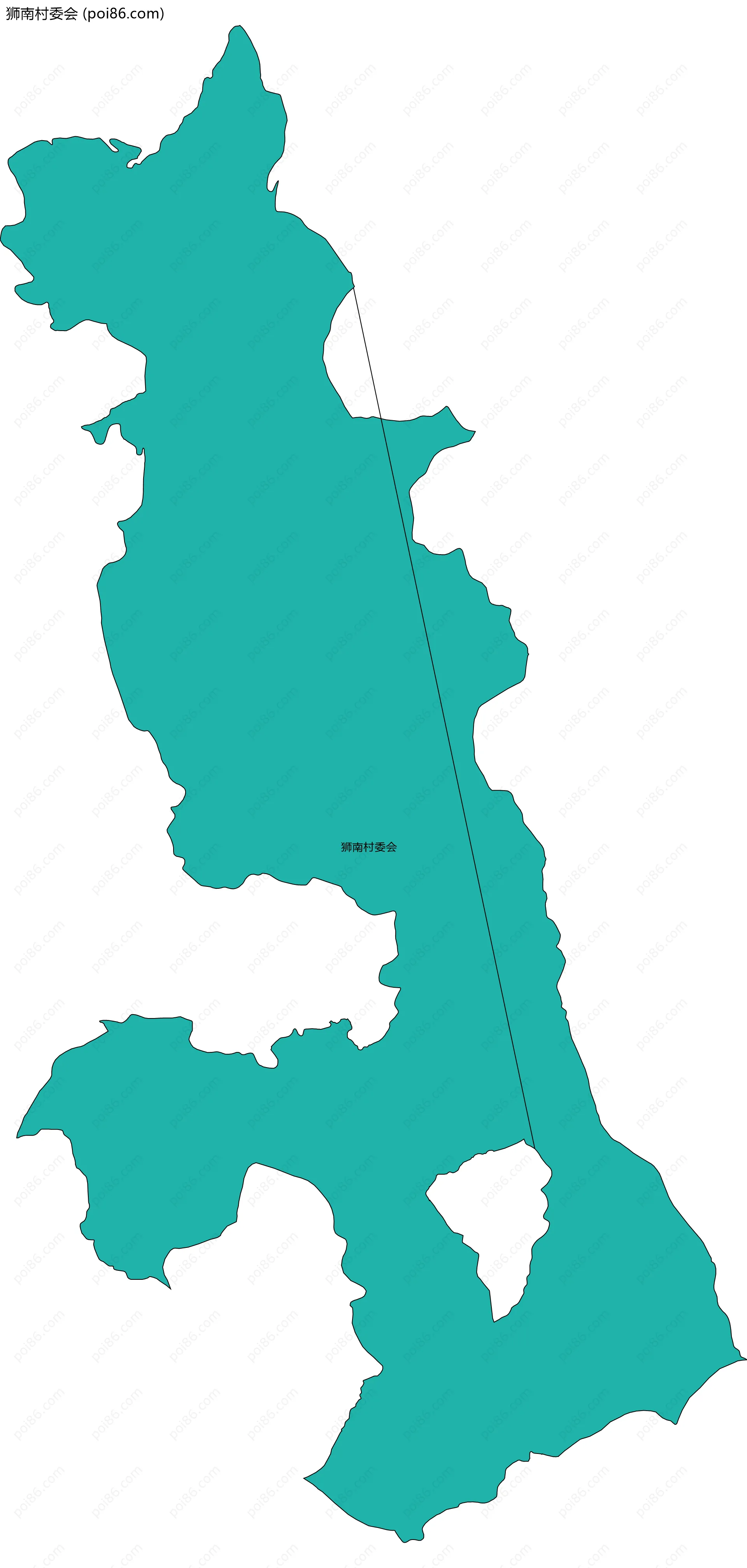 狮南村委会边界地图