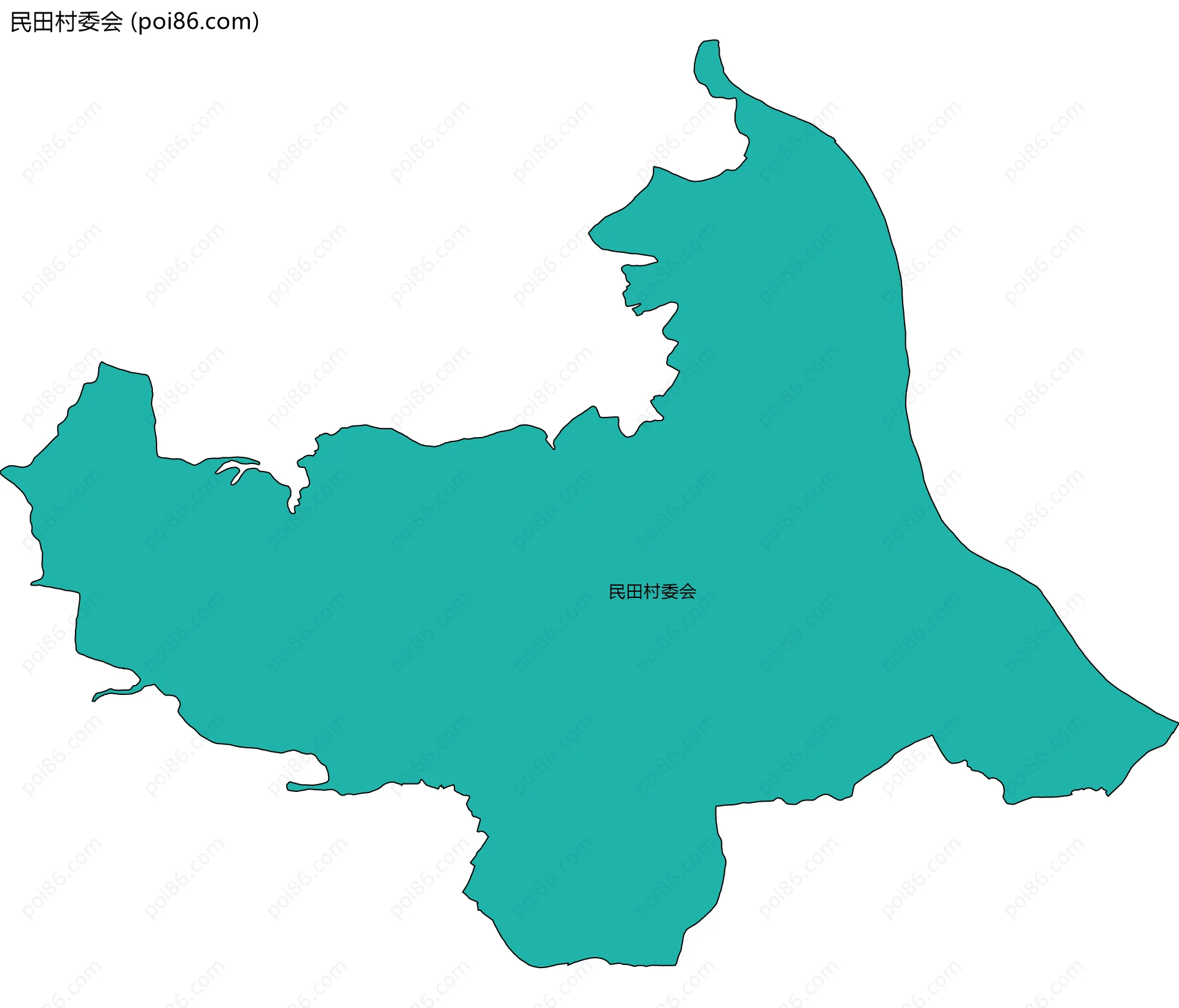 民田村委会边界地图