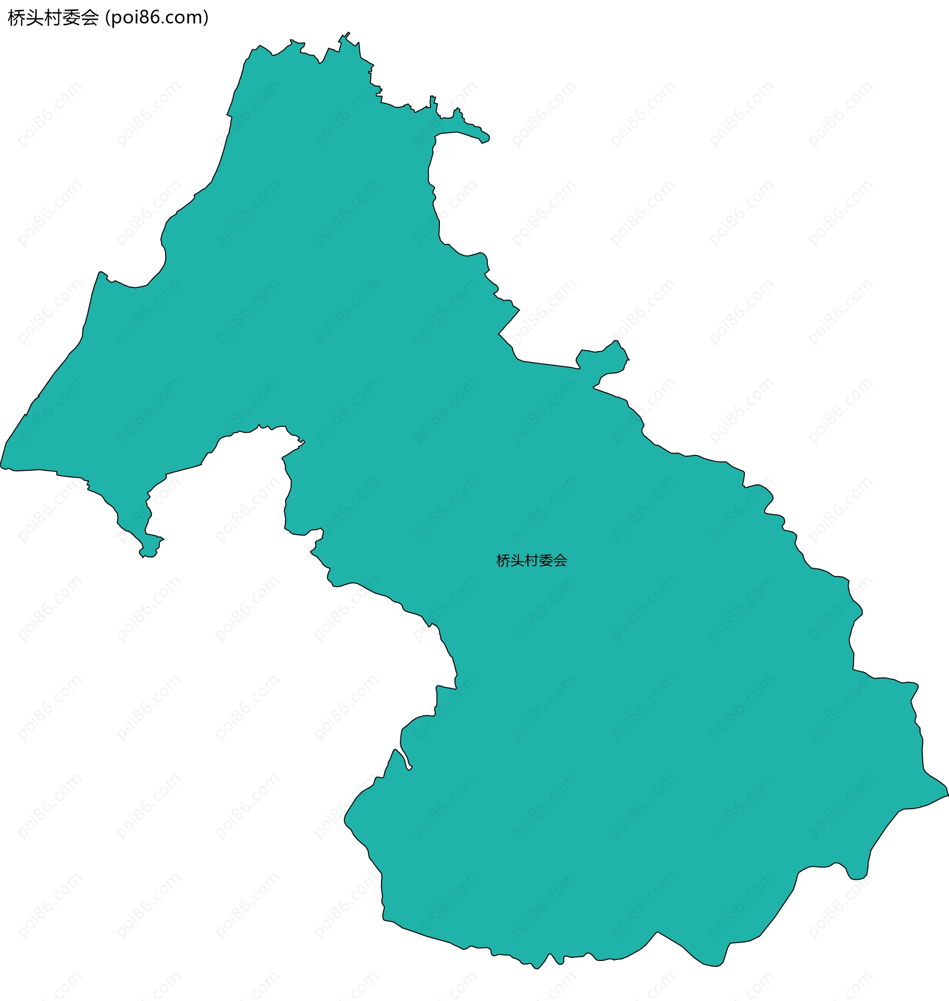 桥头村委会边界地图