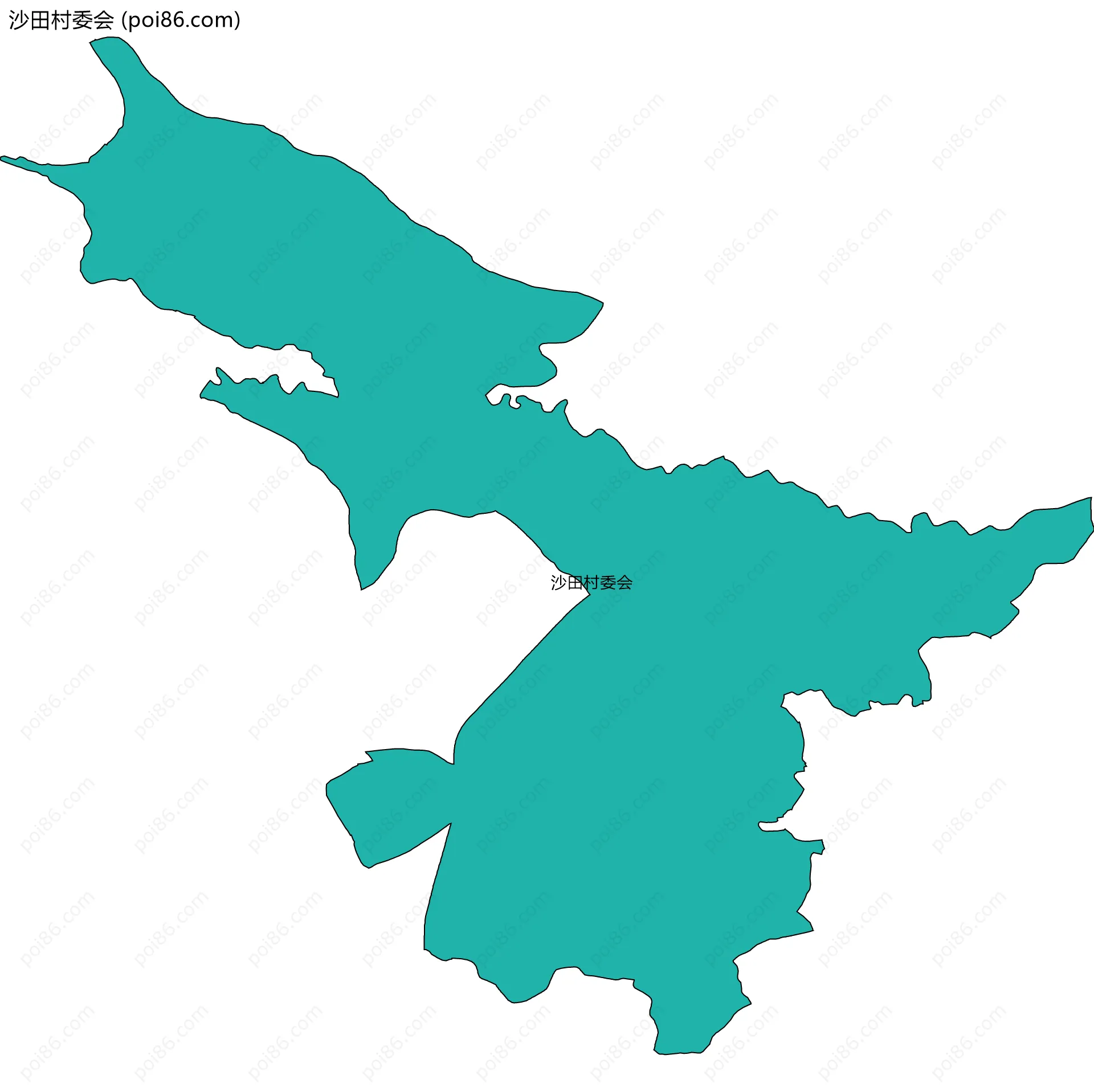 沙田村委会边界地图