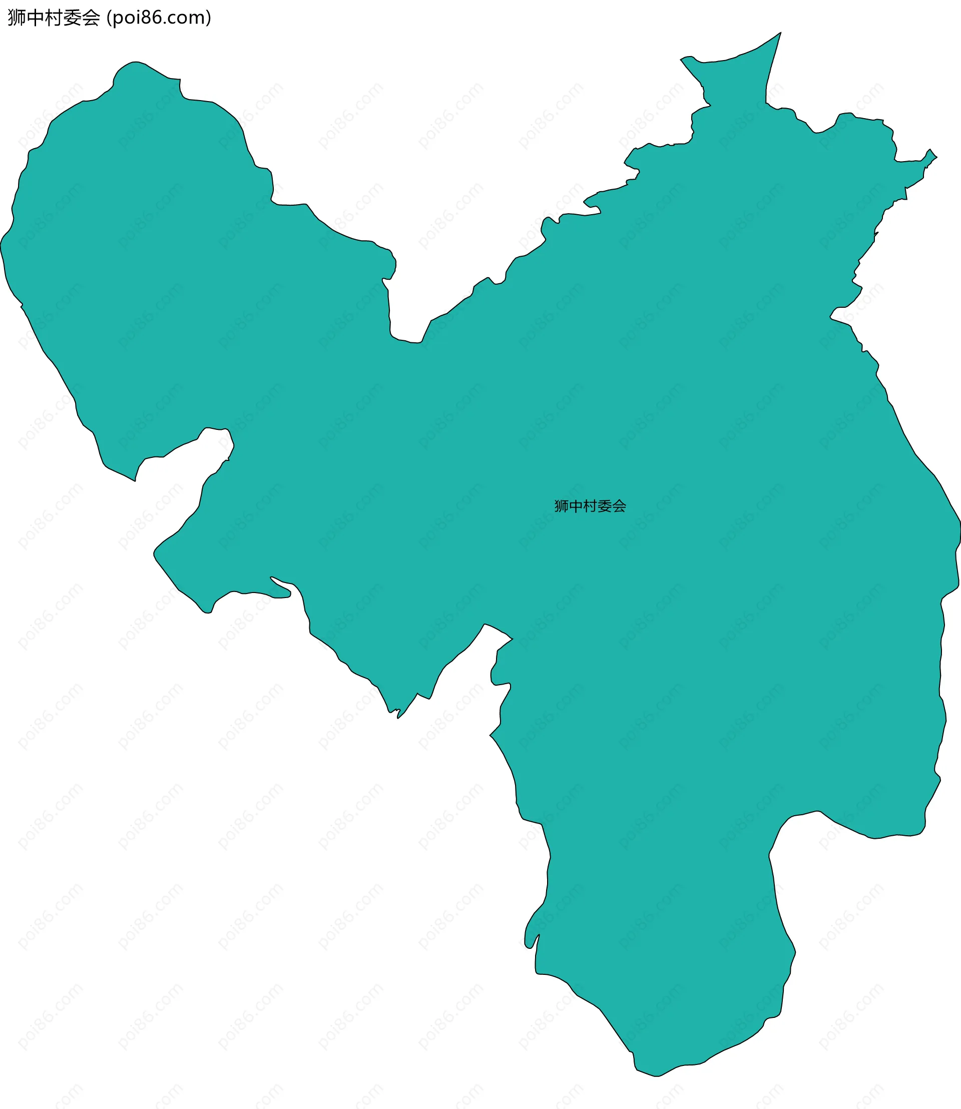 狮中村委会边界地图