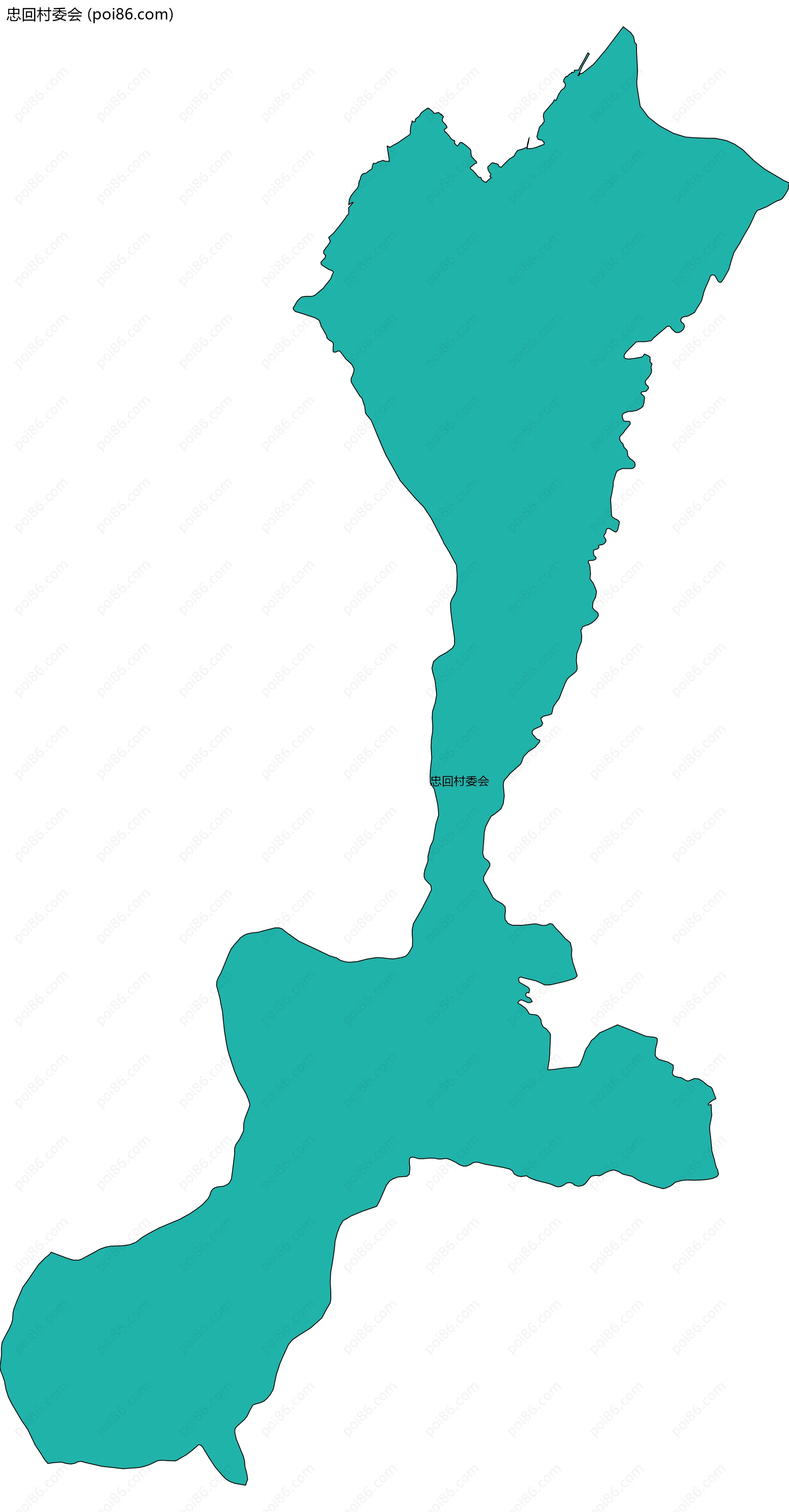 忠回村委会边界地图