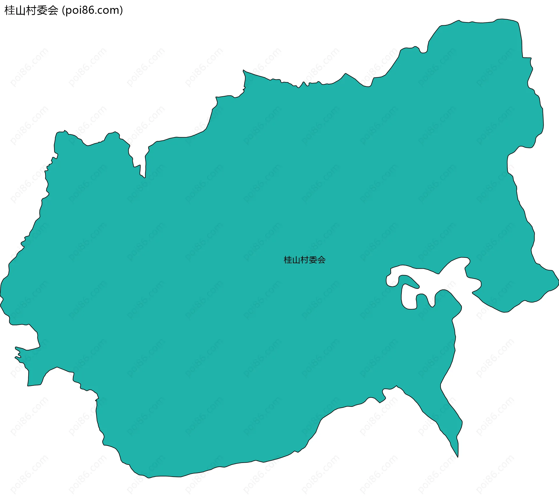 桂山村委会边界地图