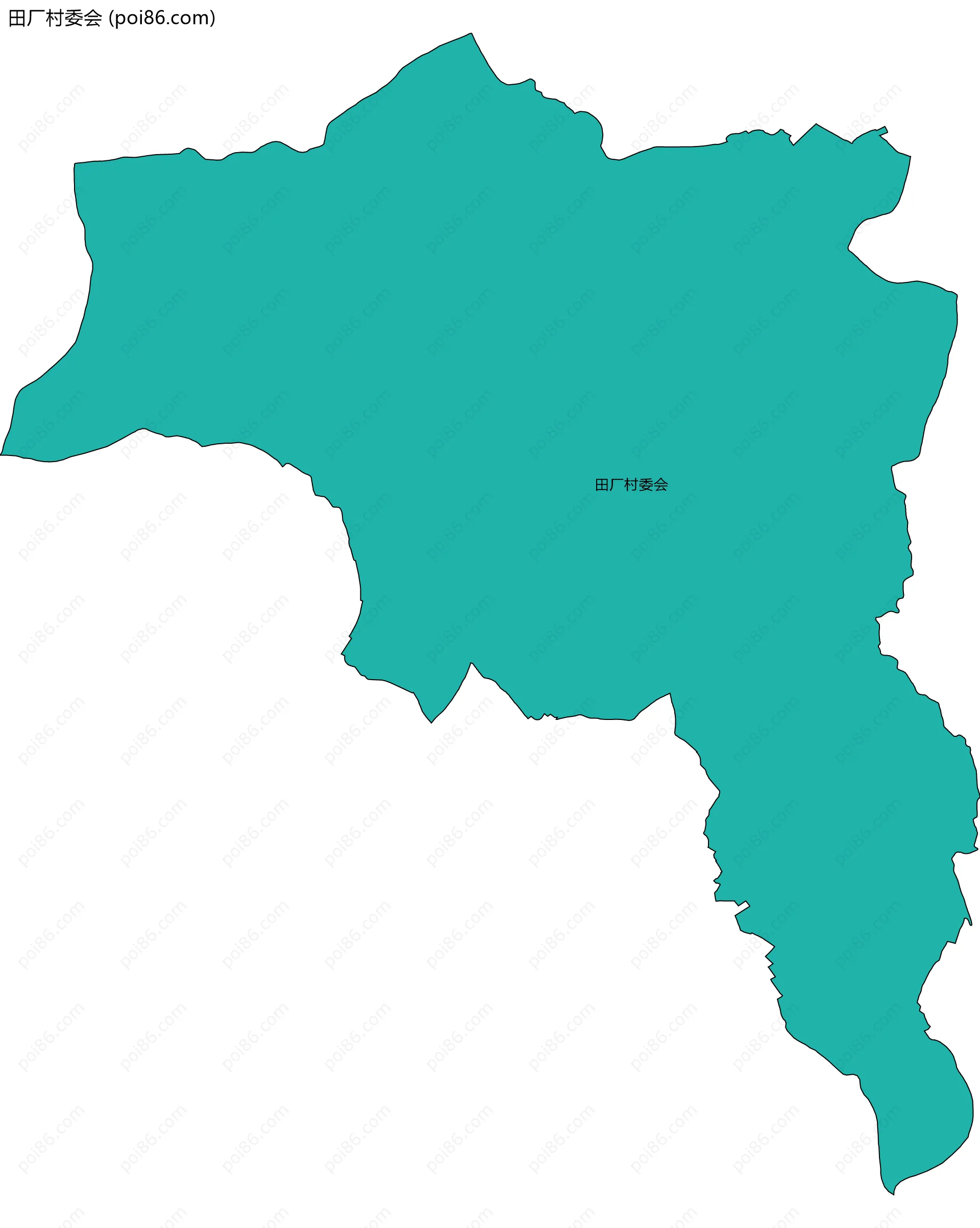 田厂村委会边界地图