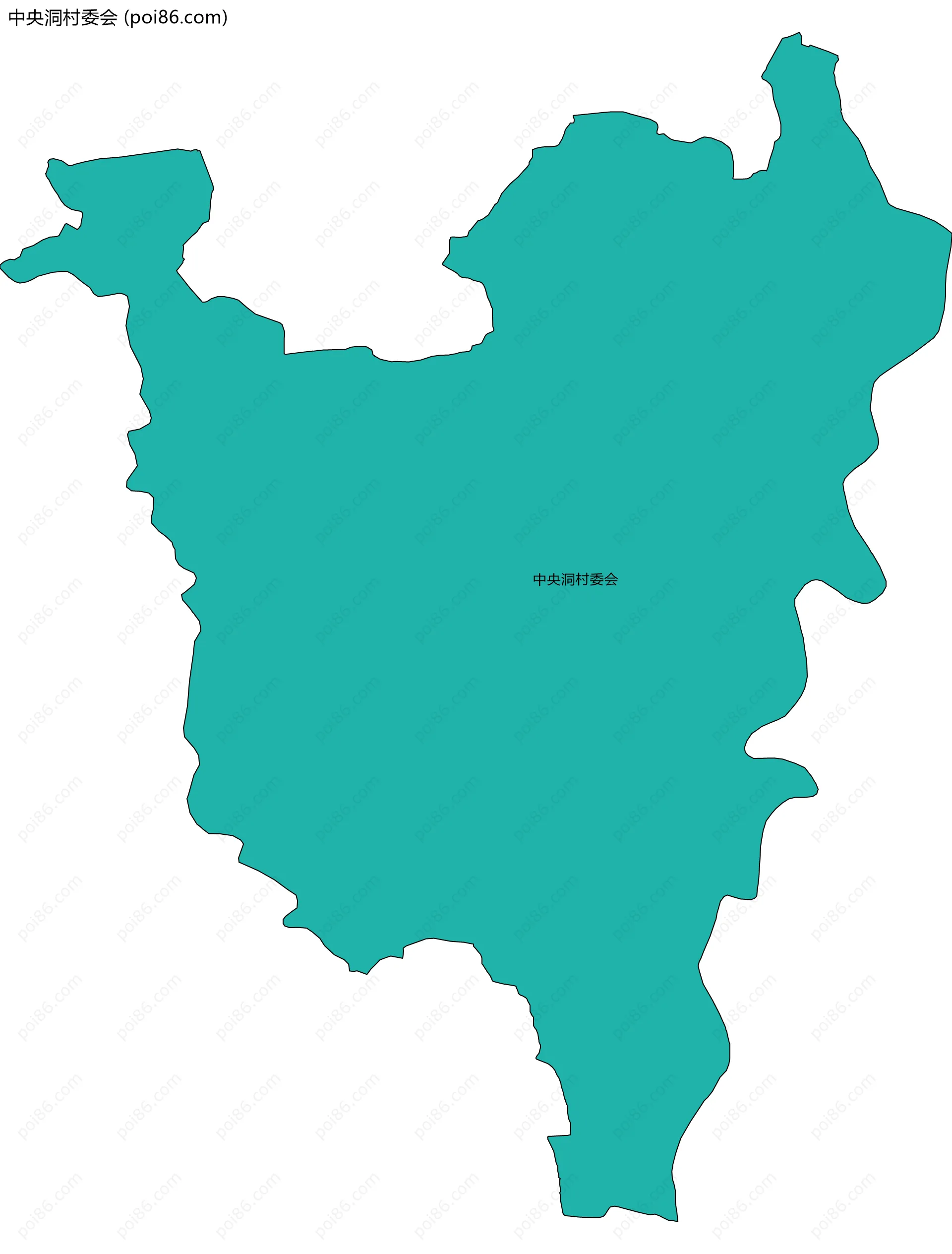 中央洞村委会边界地图