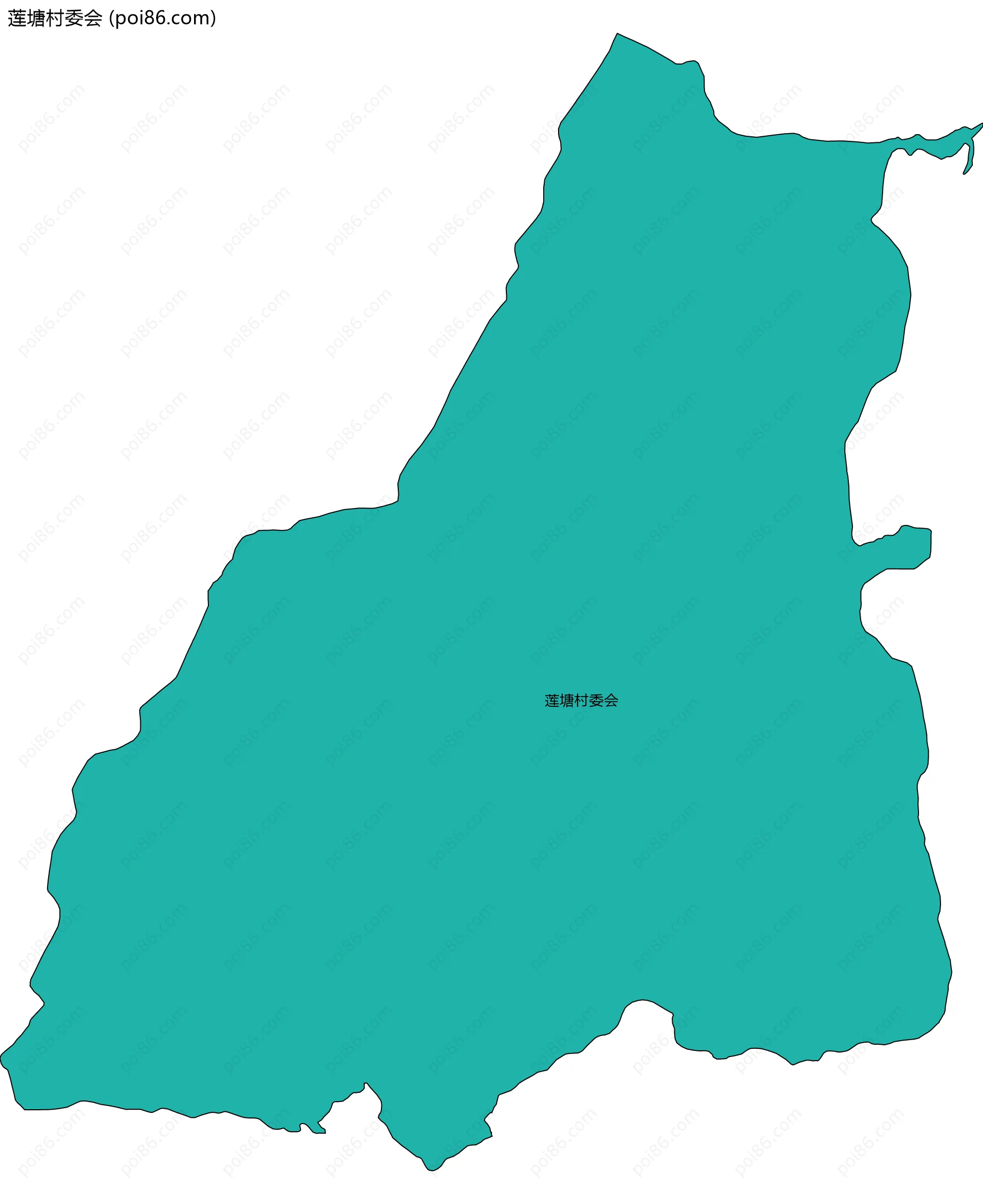 莲塘村委会边界地图