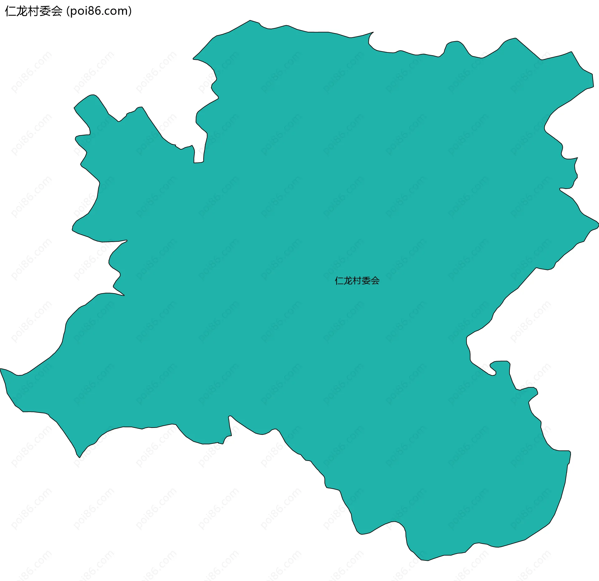 仁龙村委会边界地图