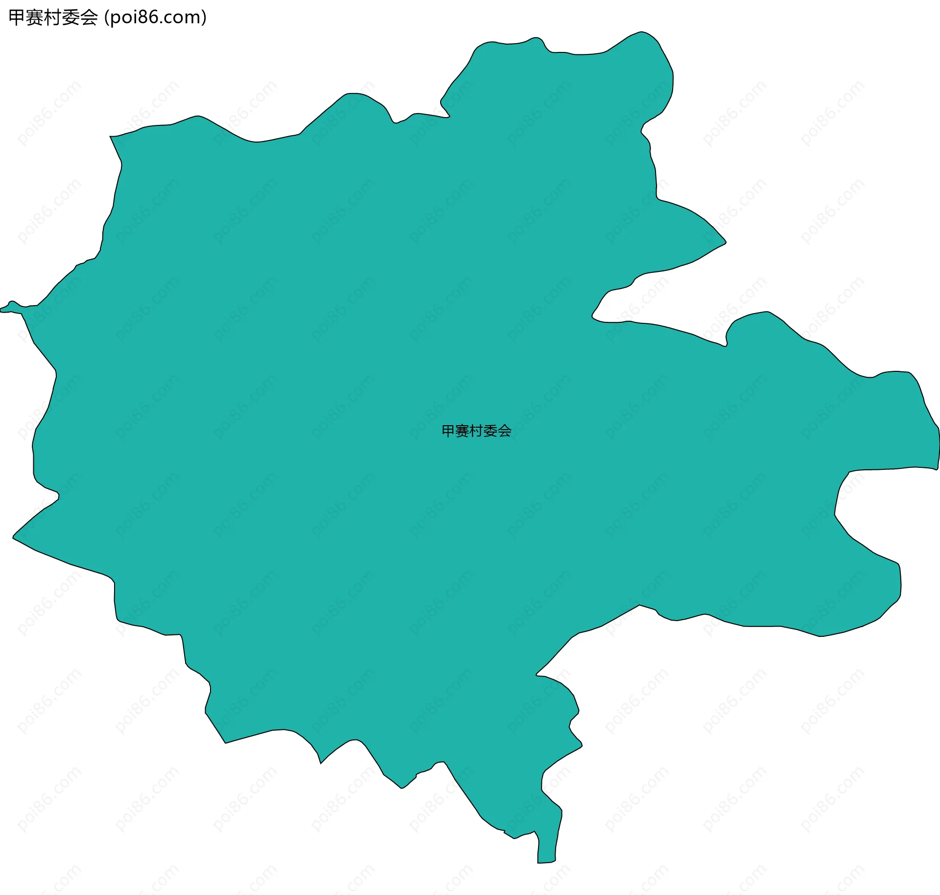 甲赛村委会边界地图