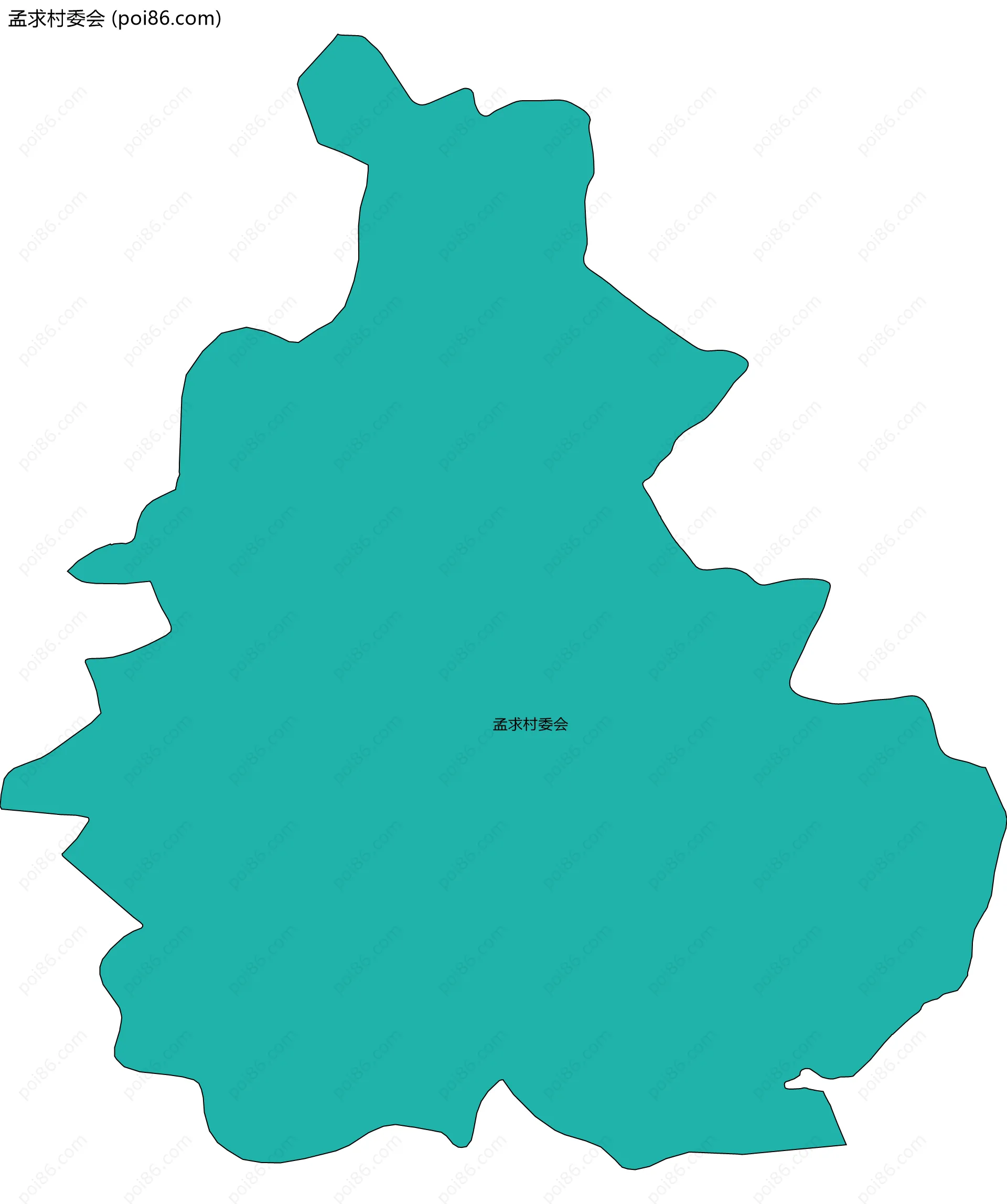 孟求村委会边界地图