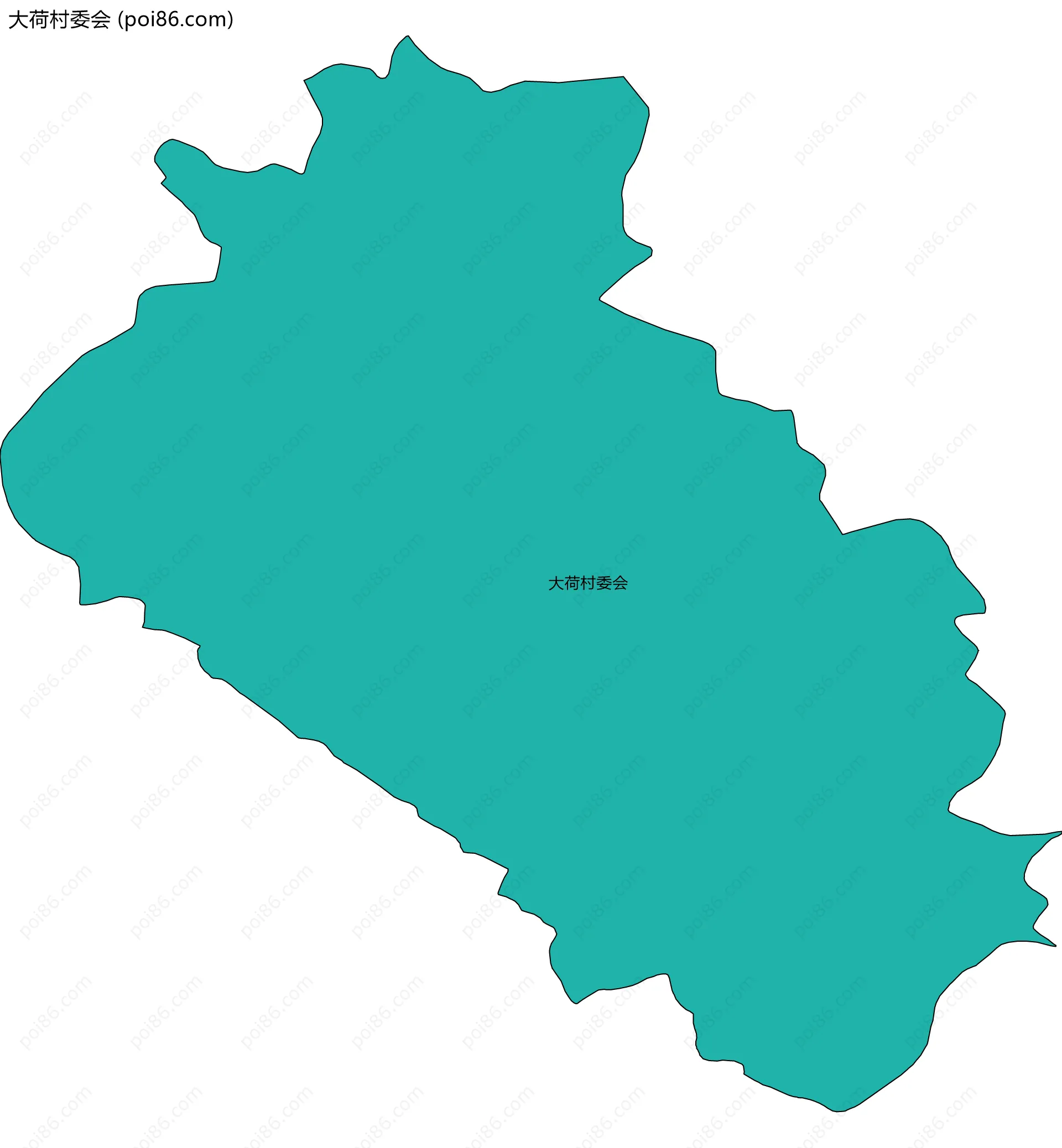 大荷村委会边界地图