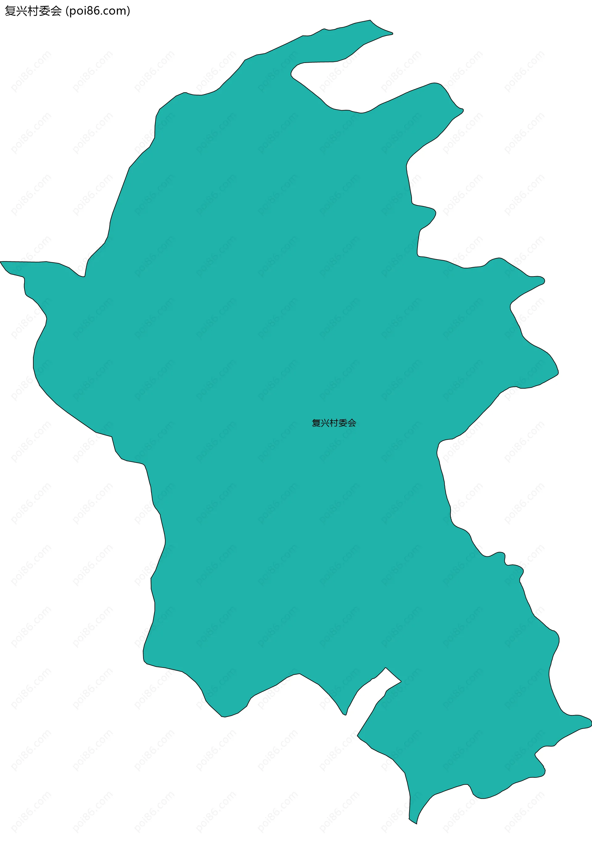 复兴村委会边界地图