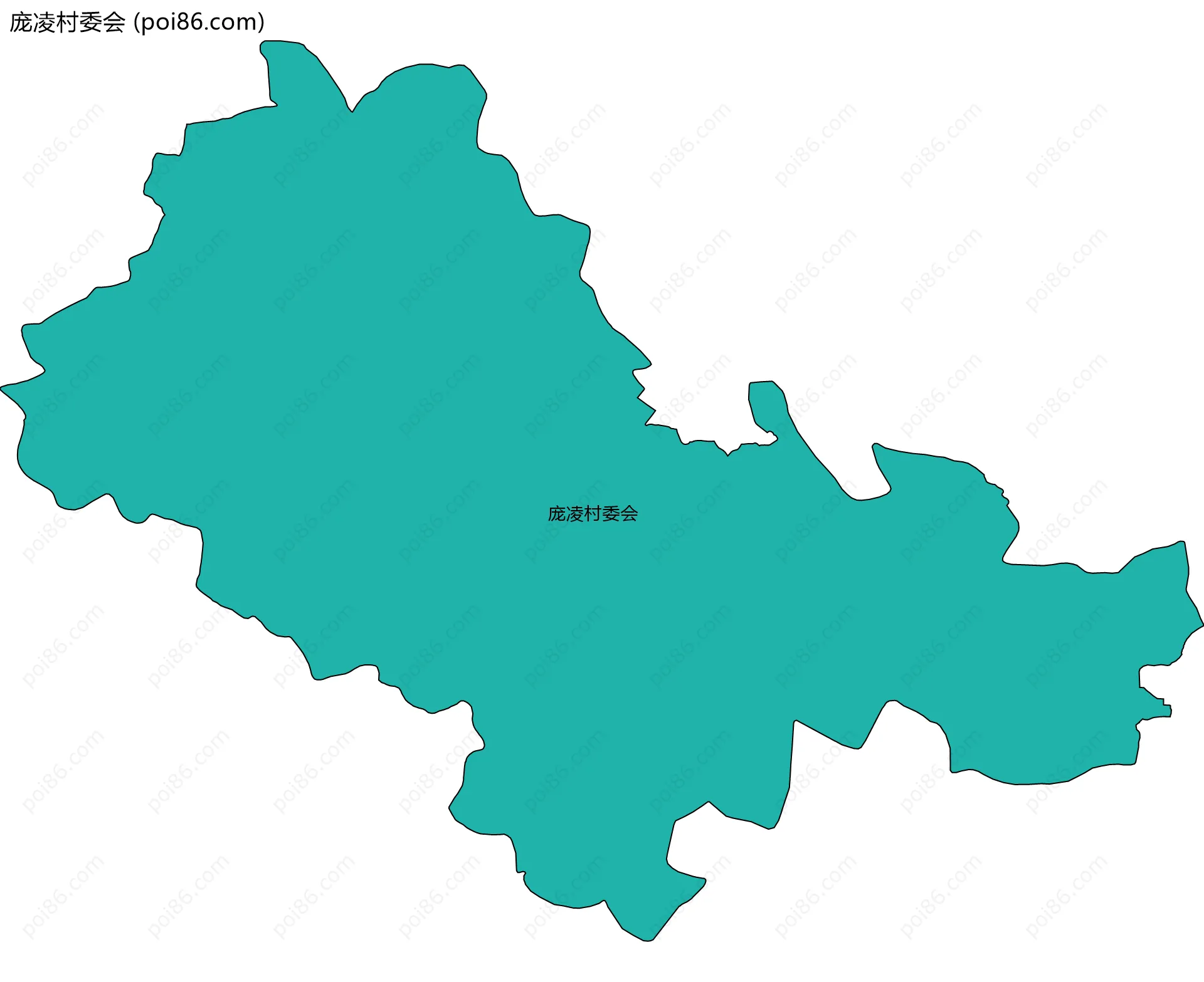 庞凌村委会边界地图