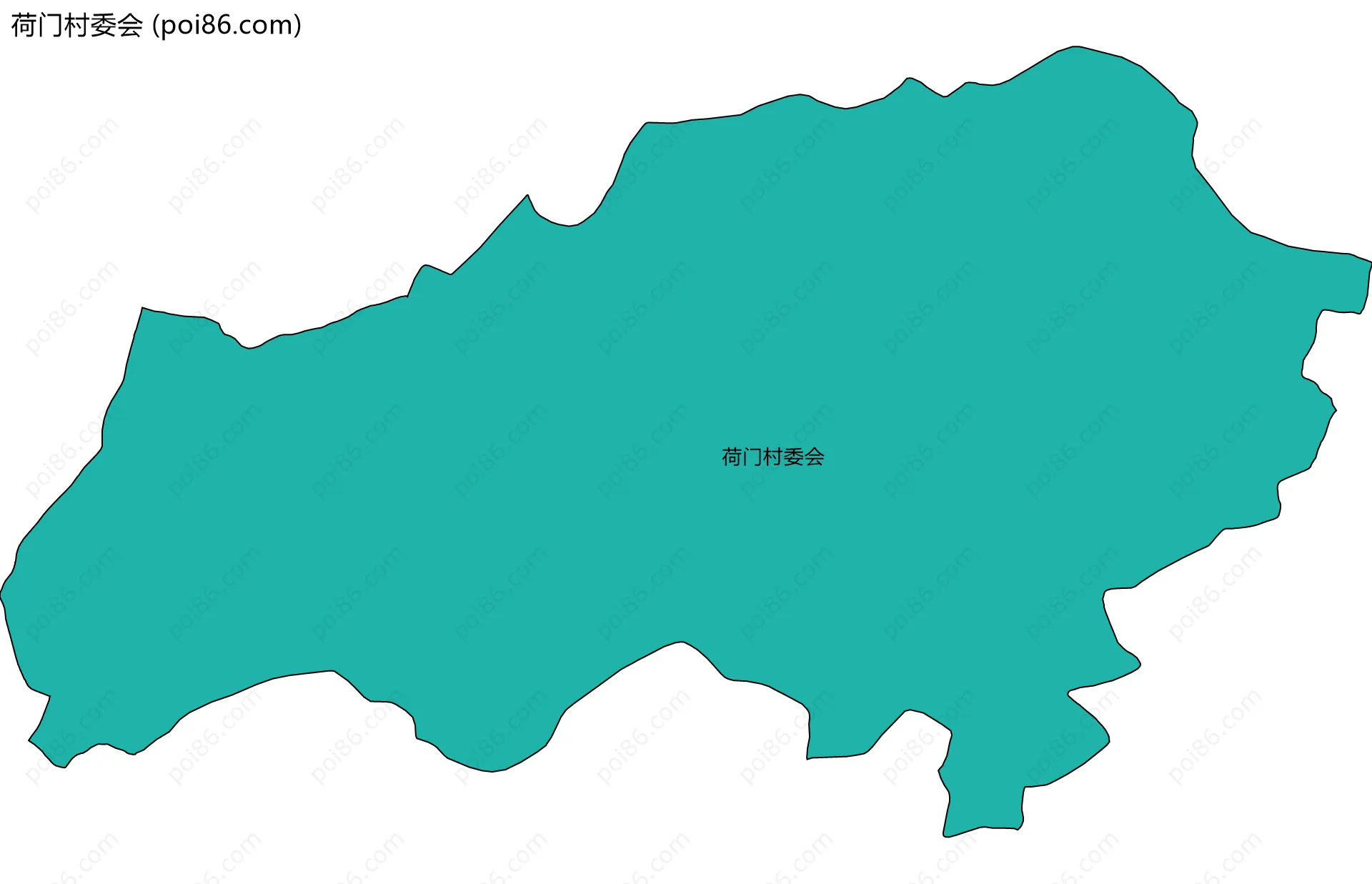 荷门村委会边界地图