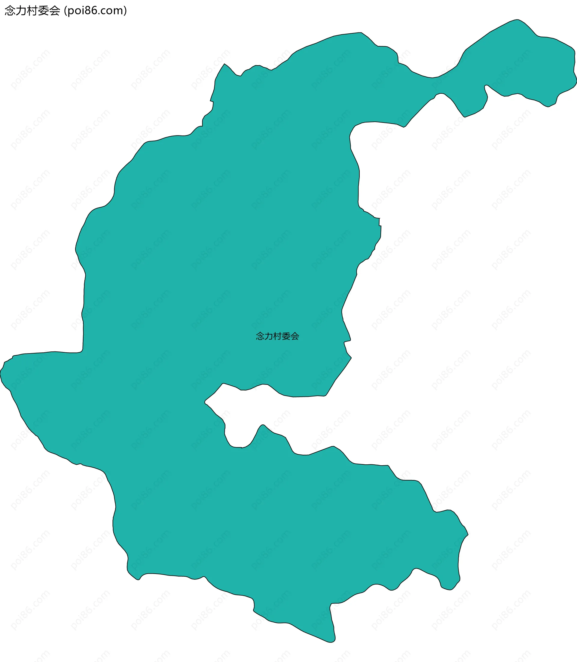 念力村委会边界地图