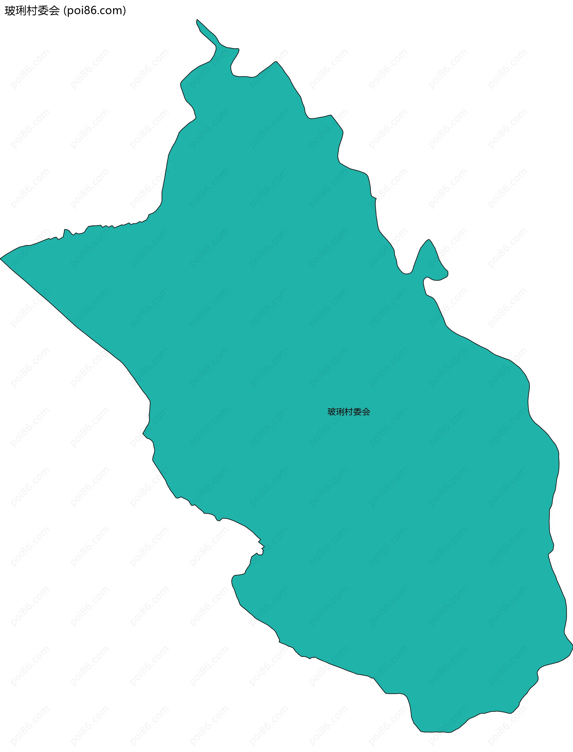 玻琍村委会边界地图