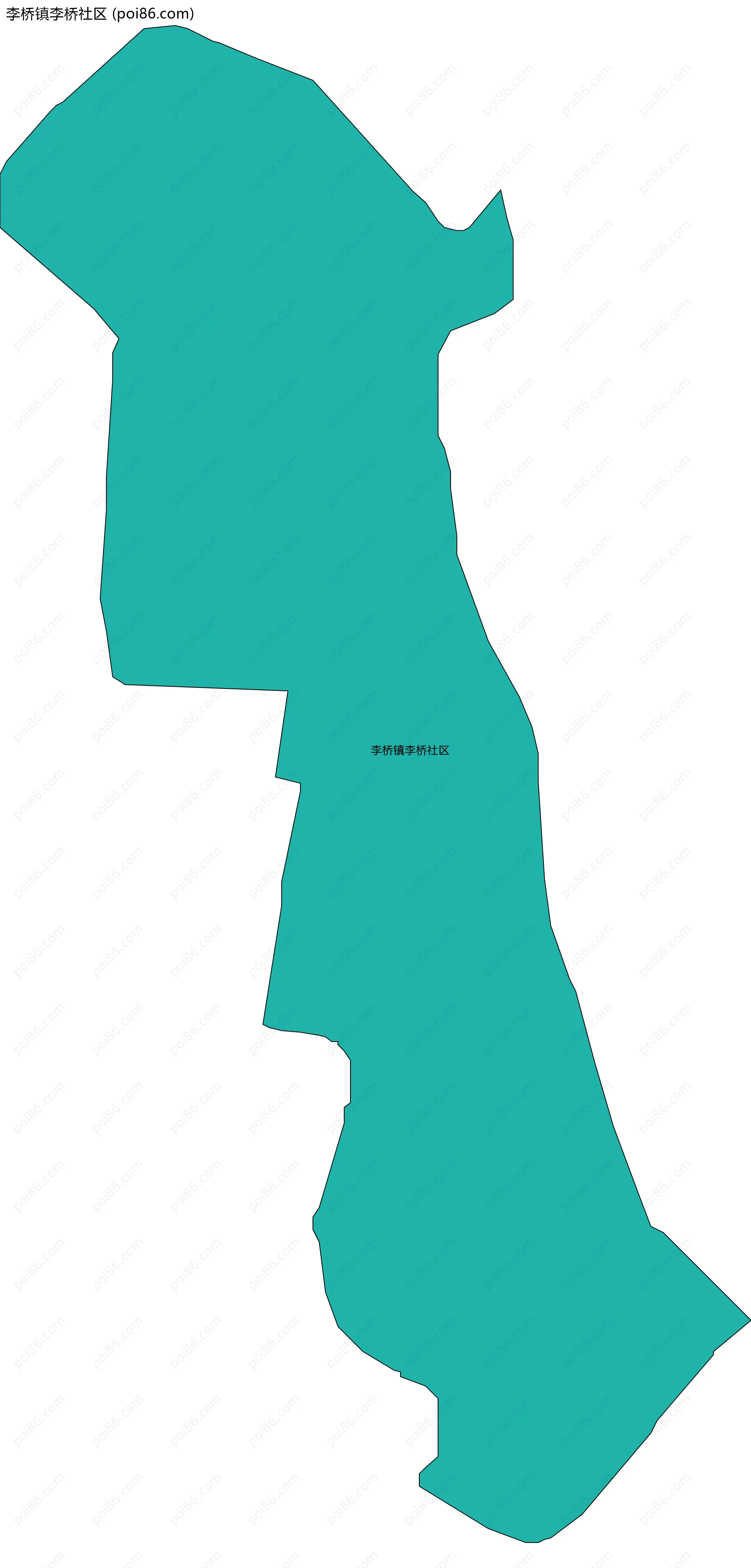 李桥镇李桥社区边界地图