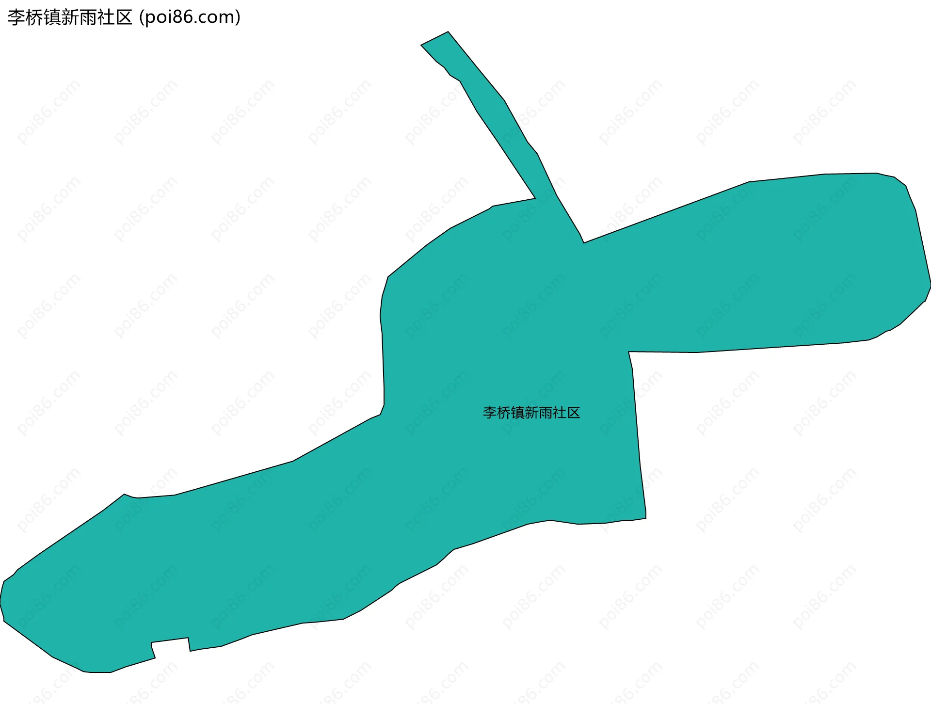 李桥镇新雨社区边界地图