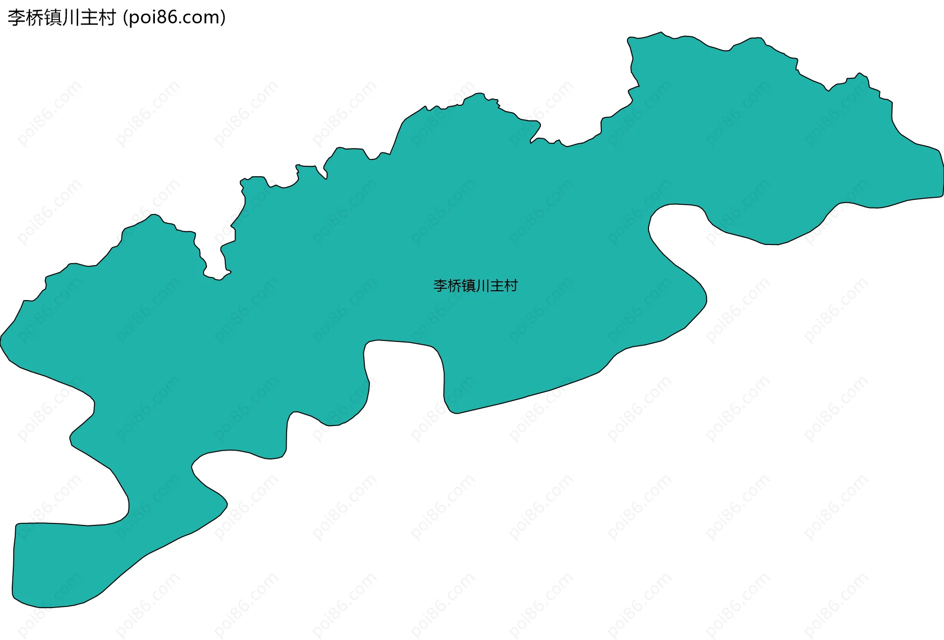 李桥镇川主村边界地图