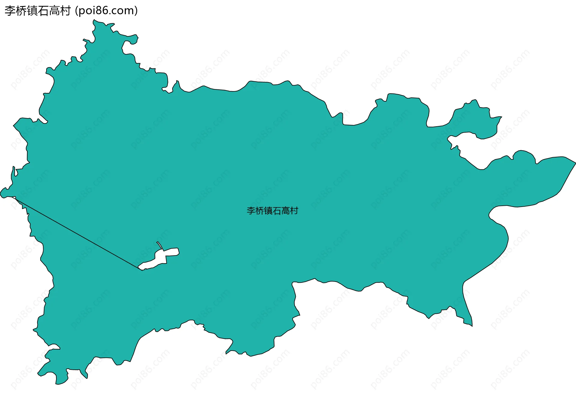 李桥镇石高村边界地图