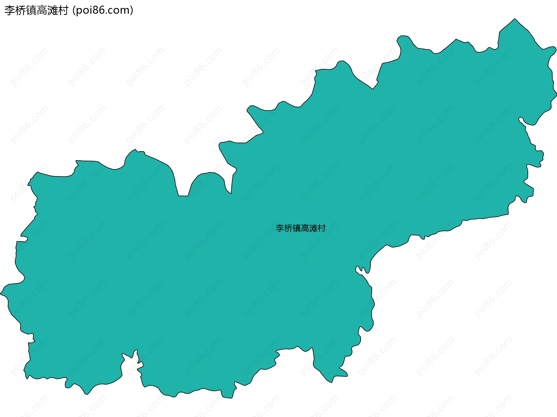 李桥镇高滩村边界地图