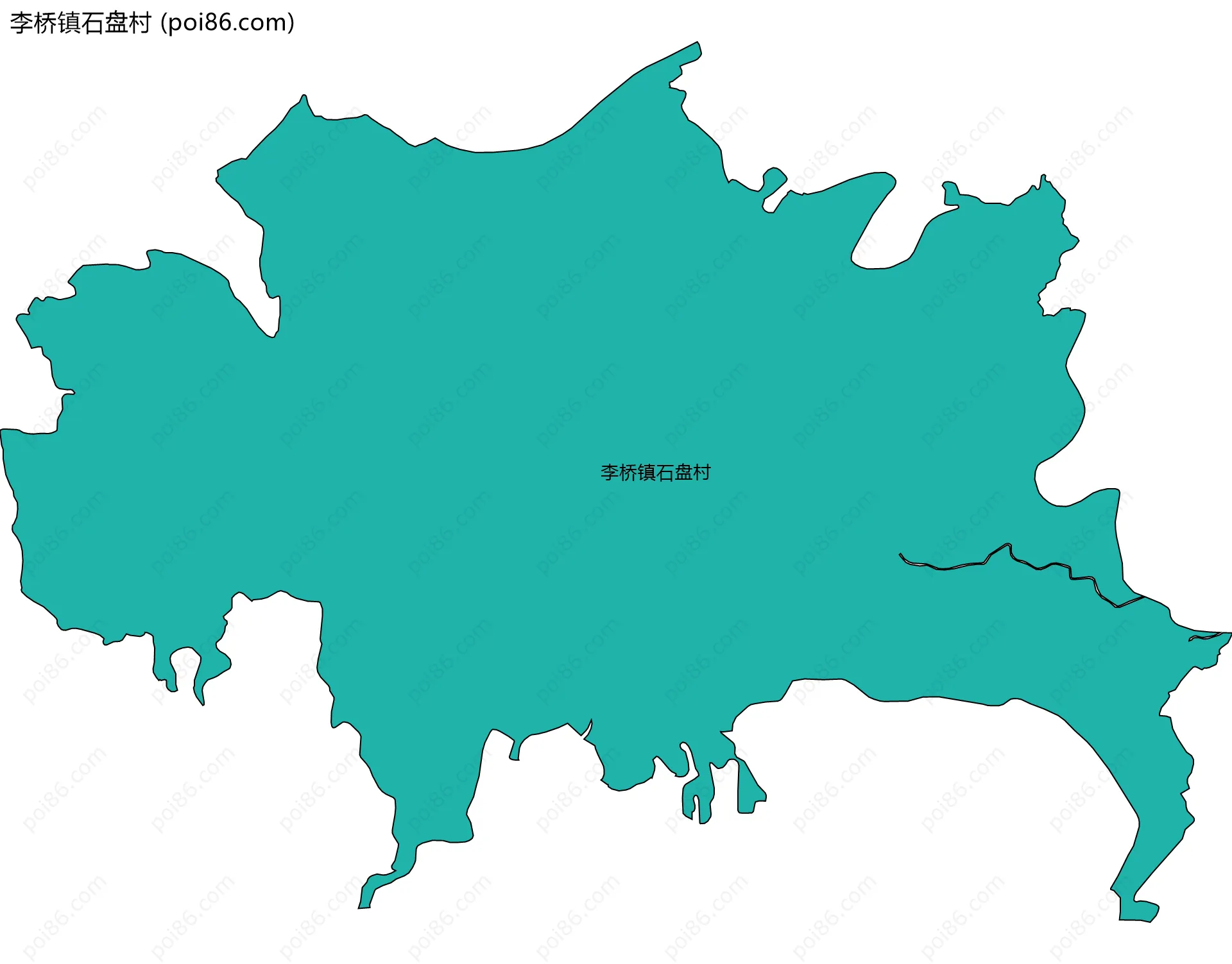 李桥镇石盘村边界地图