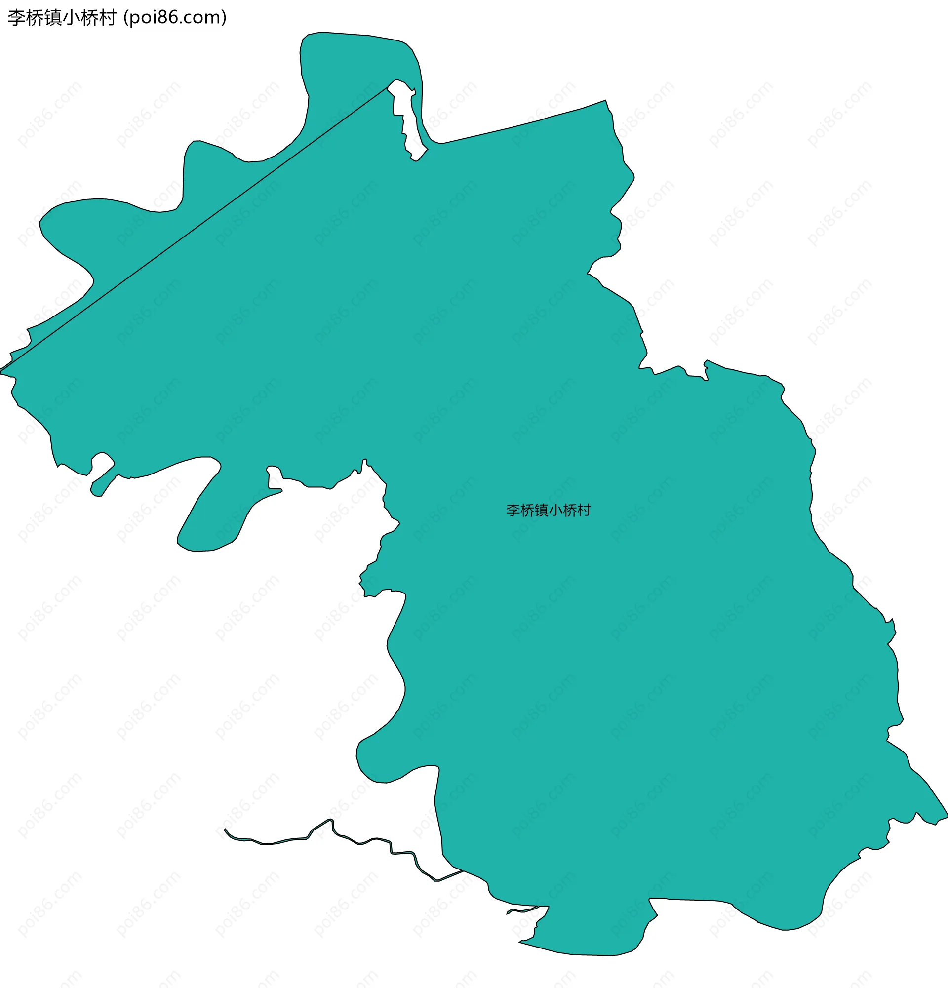 李桥镇小桥村边界地图