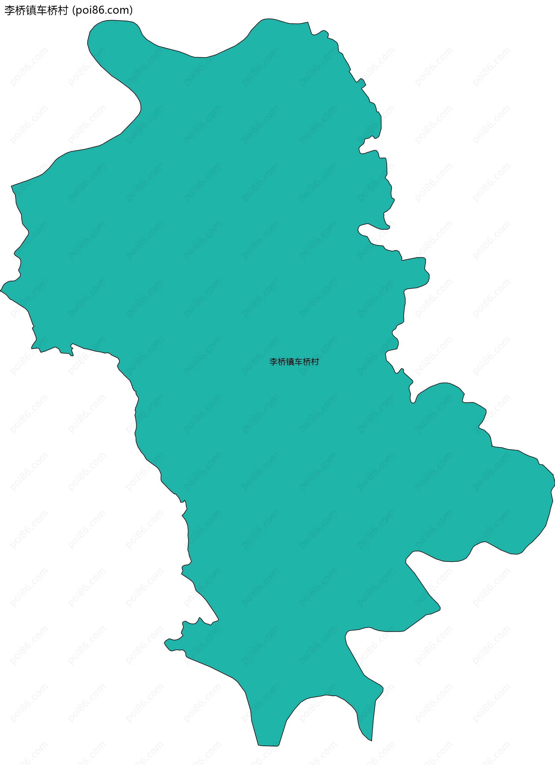 李桥镇车桥村边界地图